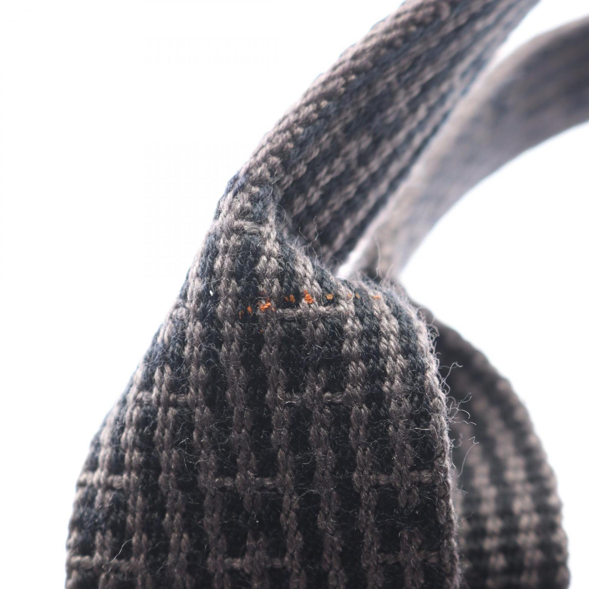 Hermes Gray Nylon Canvas Handbag Tote Bag (Pre-Owned)