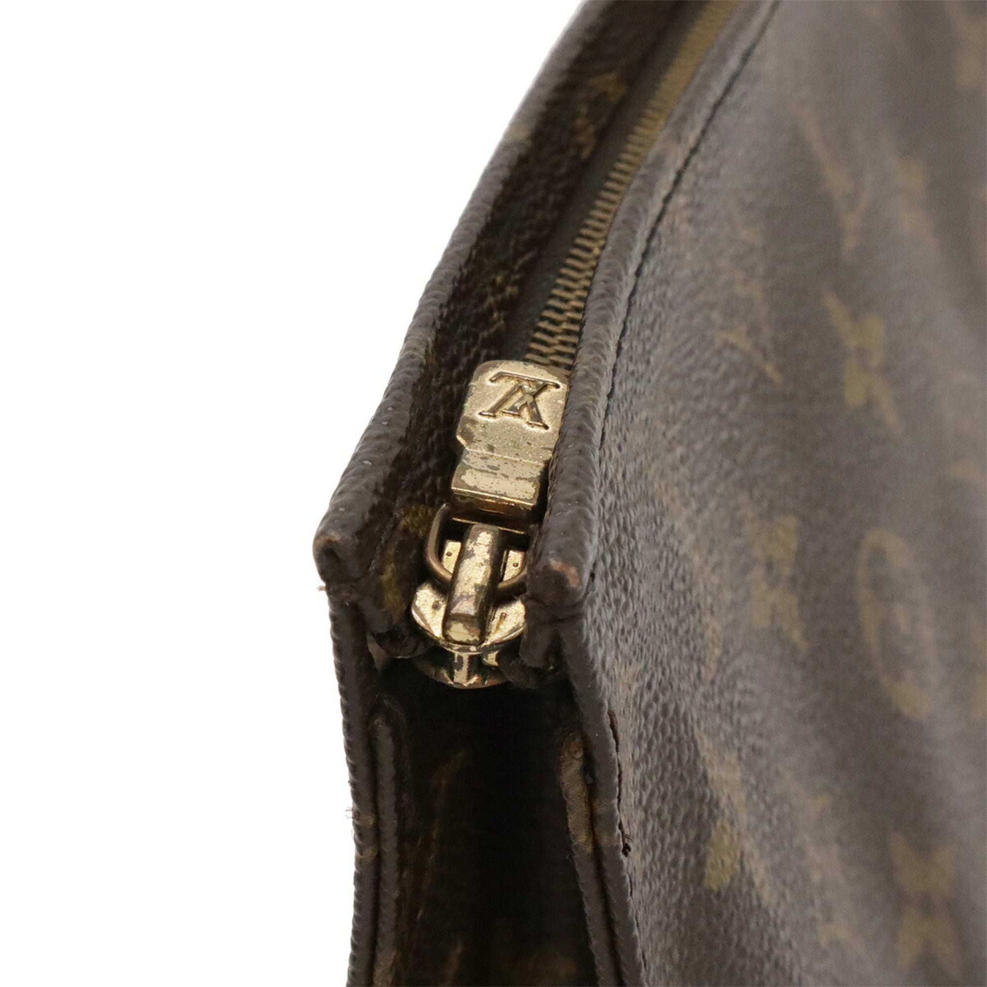 Louis Vuitton Brown Monogram Canvas Handbag Pouch (Pre-Owned)