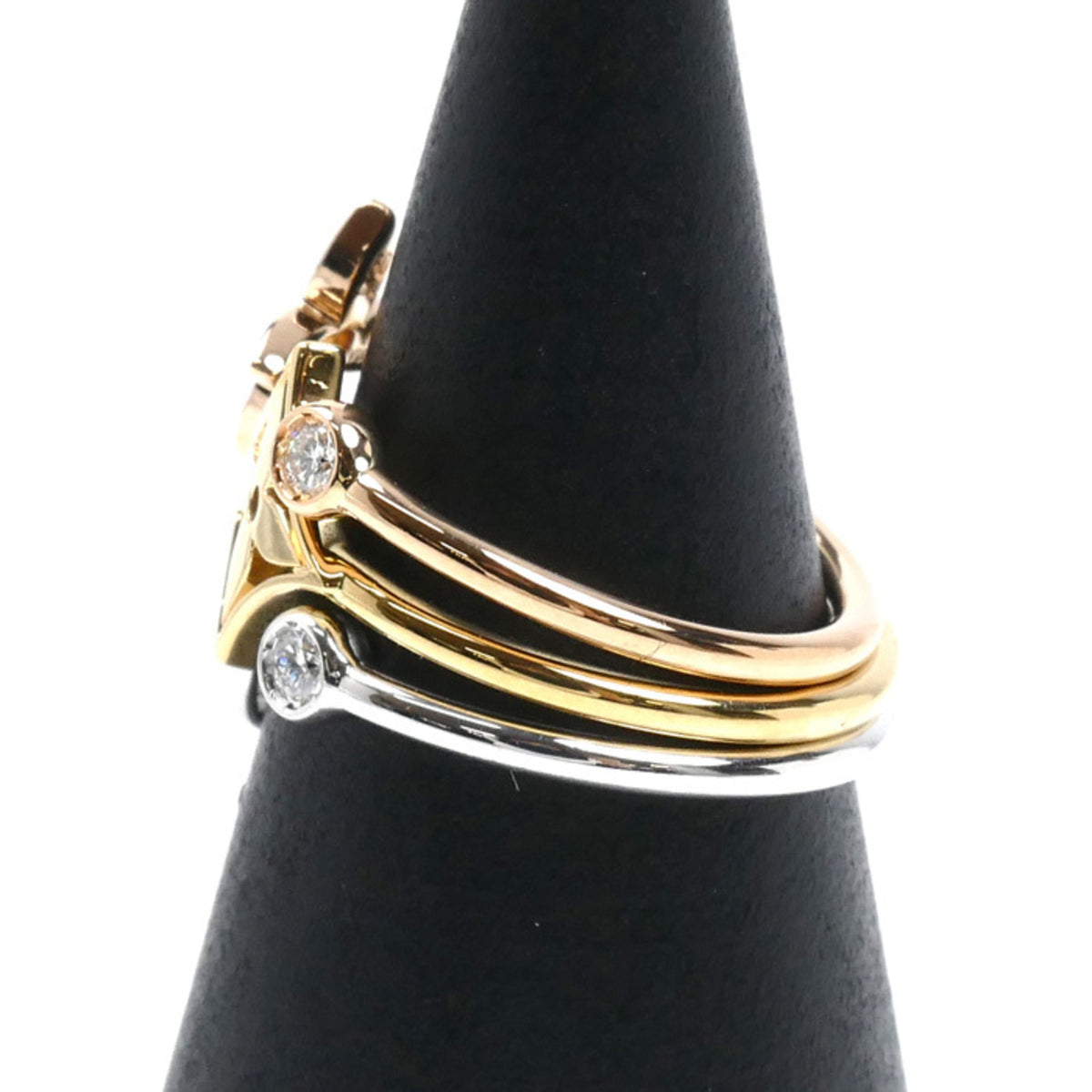 Louis Vuitton Yellow Gold (18K) Pink Gold (18K) White Gold (18K) Band Ring (Pre-Owned)