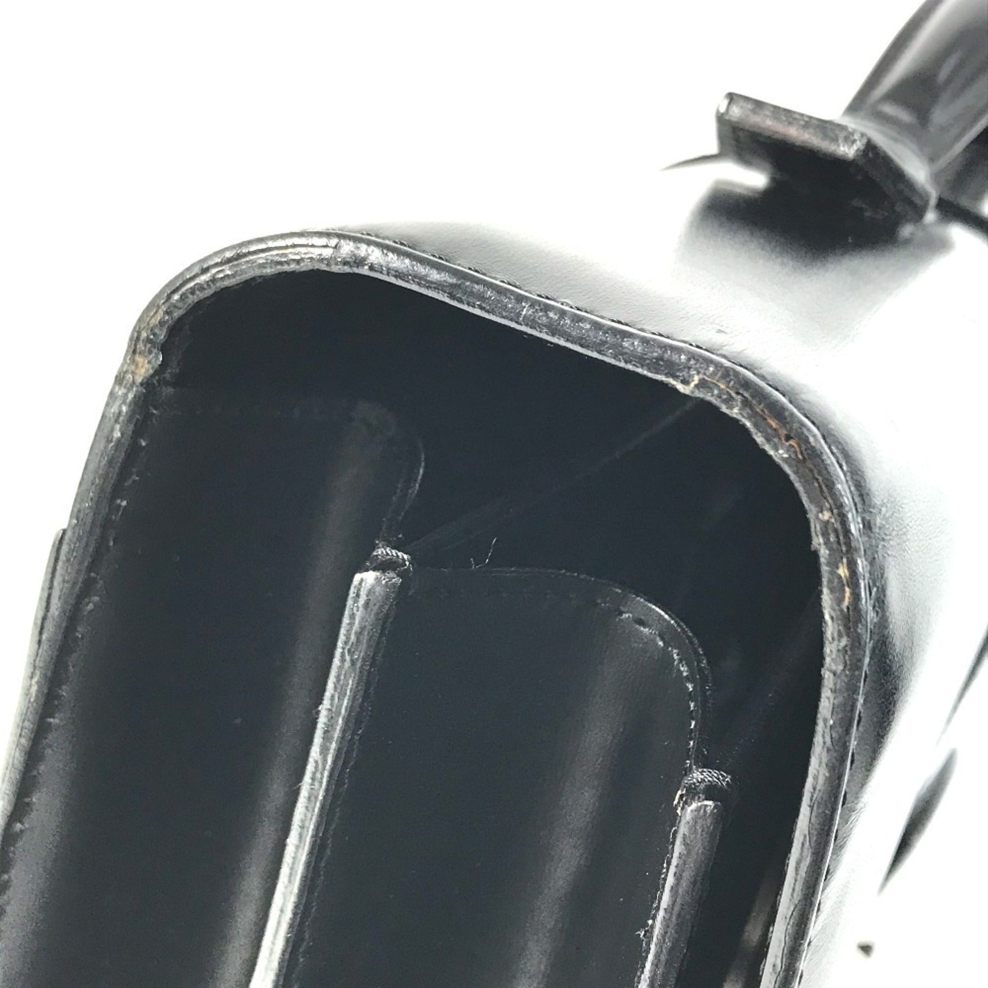 Cartier Black Leather Briefcase Handbag Tote Bag (Pre-Owned)