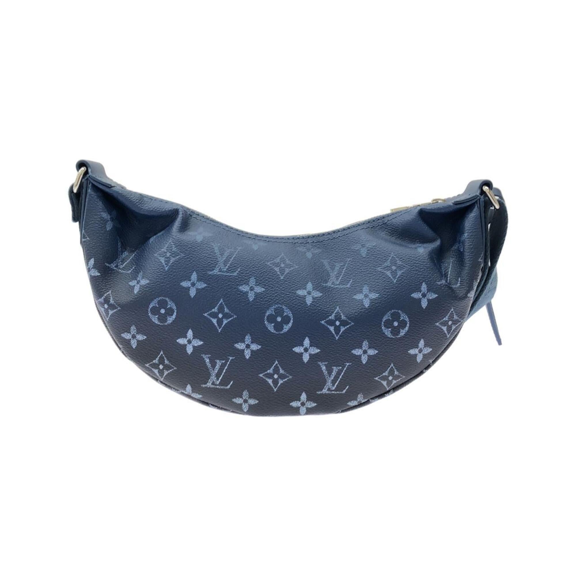 Louis Vuitton Blue Navy Coated Canvas Shoulder Bag (Pre-Owned)