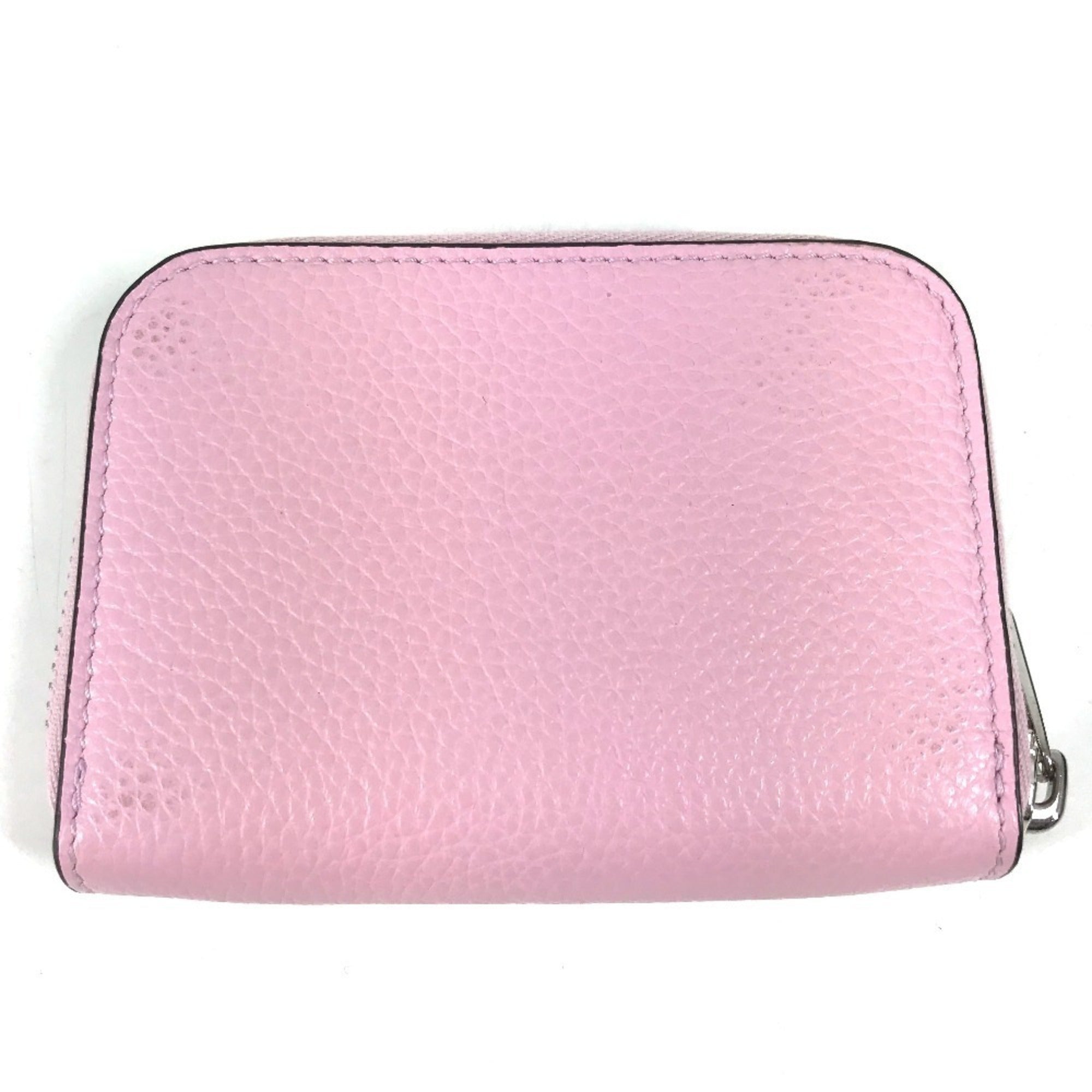 Salvatore Ferragamo Pink Leather Coin Purse/Coin Case (Pre-Owned)