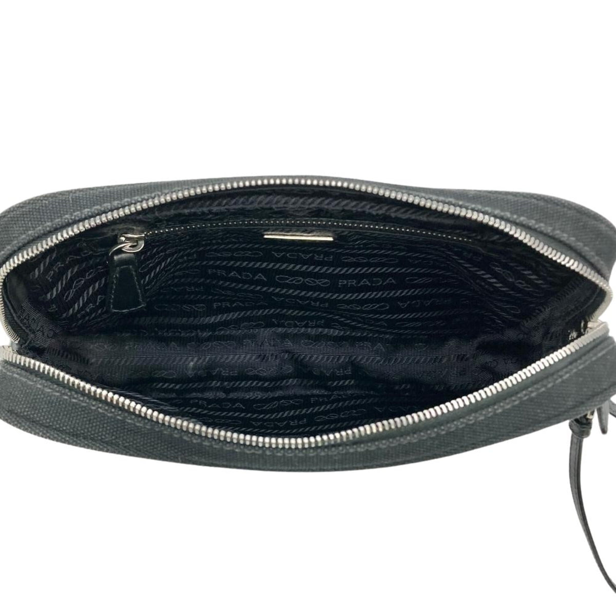 Prada Black Canvas Handbag Pouch (Pre-Owned)