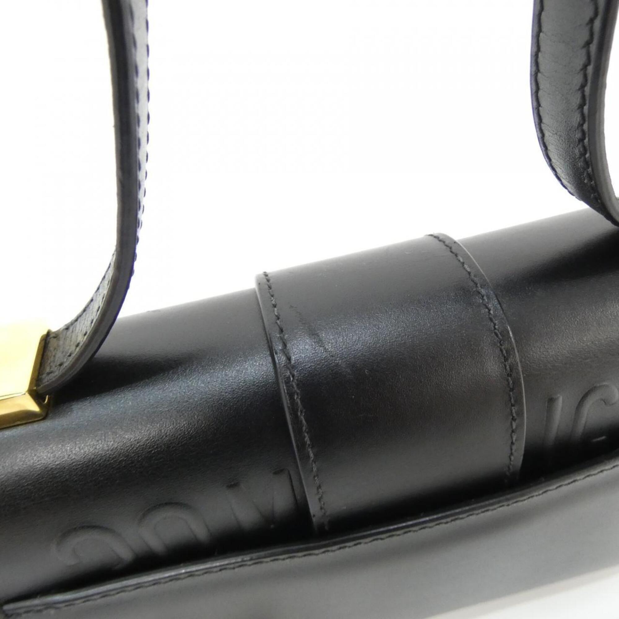 Christian Dior Black Leather Shoulder Bag (Pre-Owned)