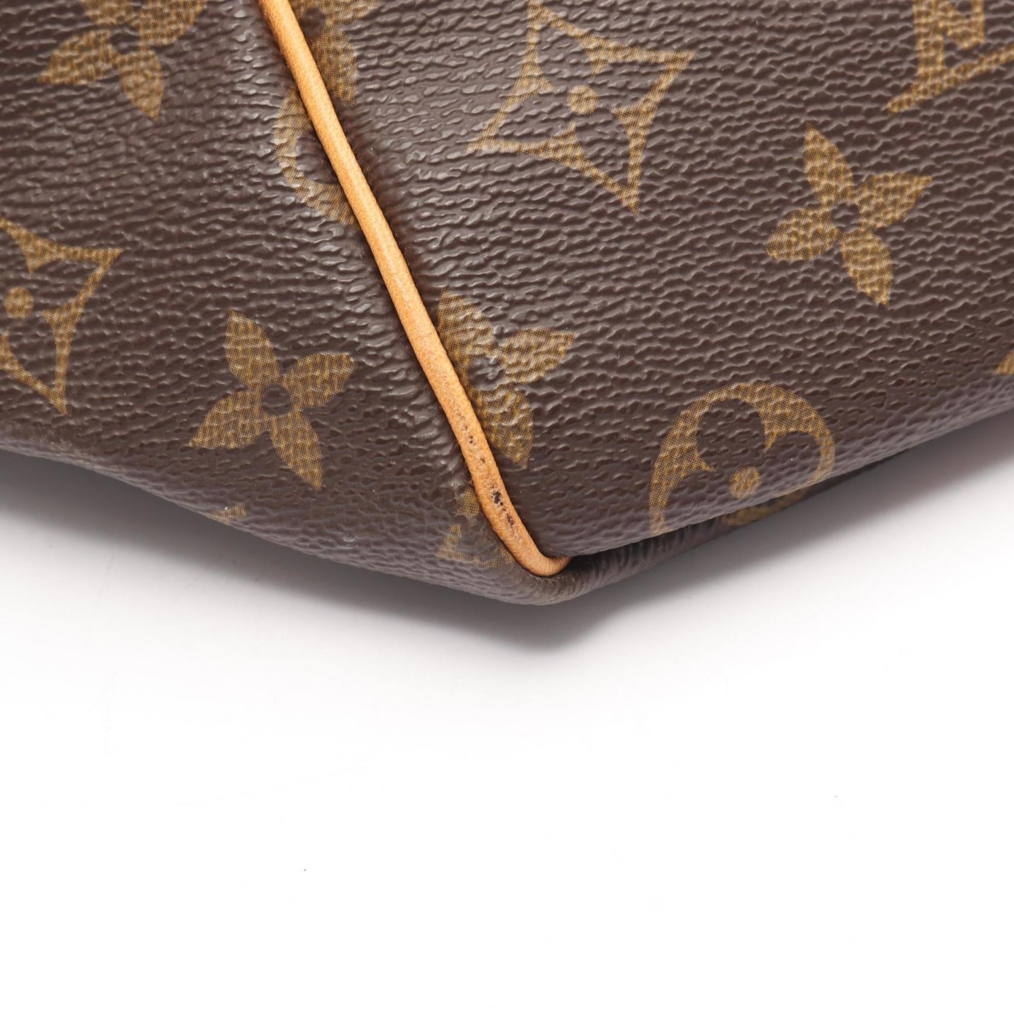 Louis Vuitton Brown Monogram Coated Canvas Leather Boston Bag Handbag (Pre-Owned)