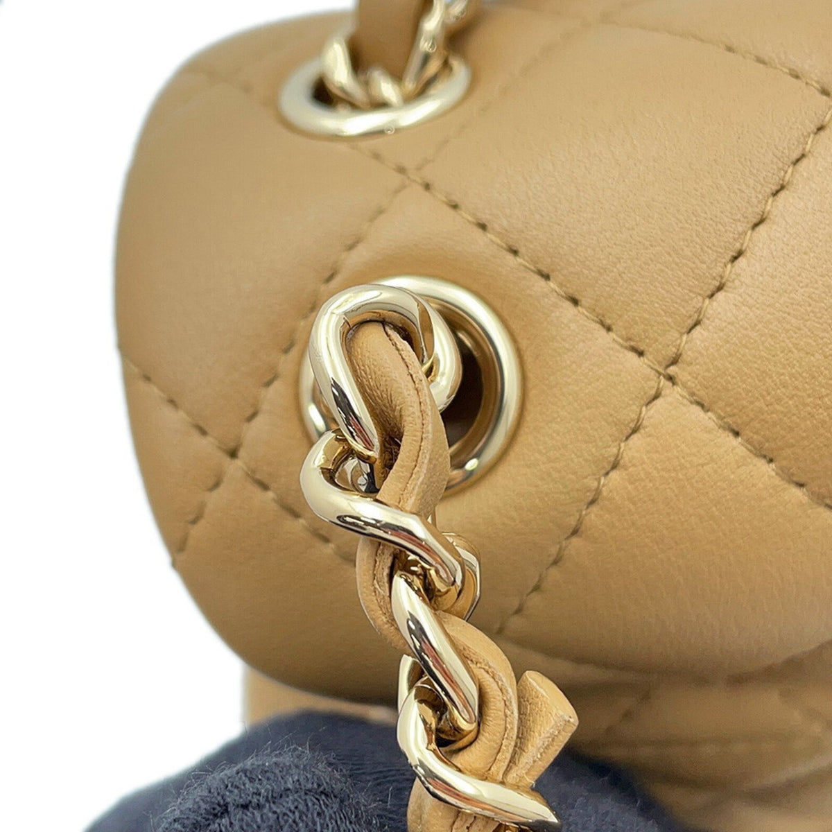 Chanel Matelasse Beige Leather Backpack (Pre-Owned)