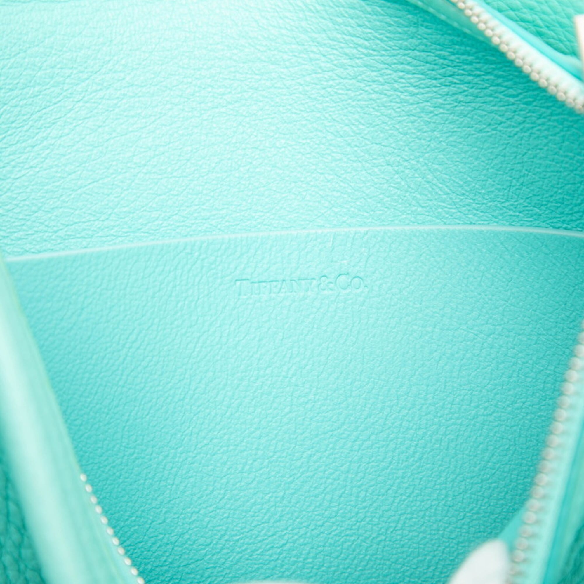 Tiffany Tiffany Blue Leather Handbag Shoulder Bag (Pre-Owned)