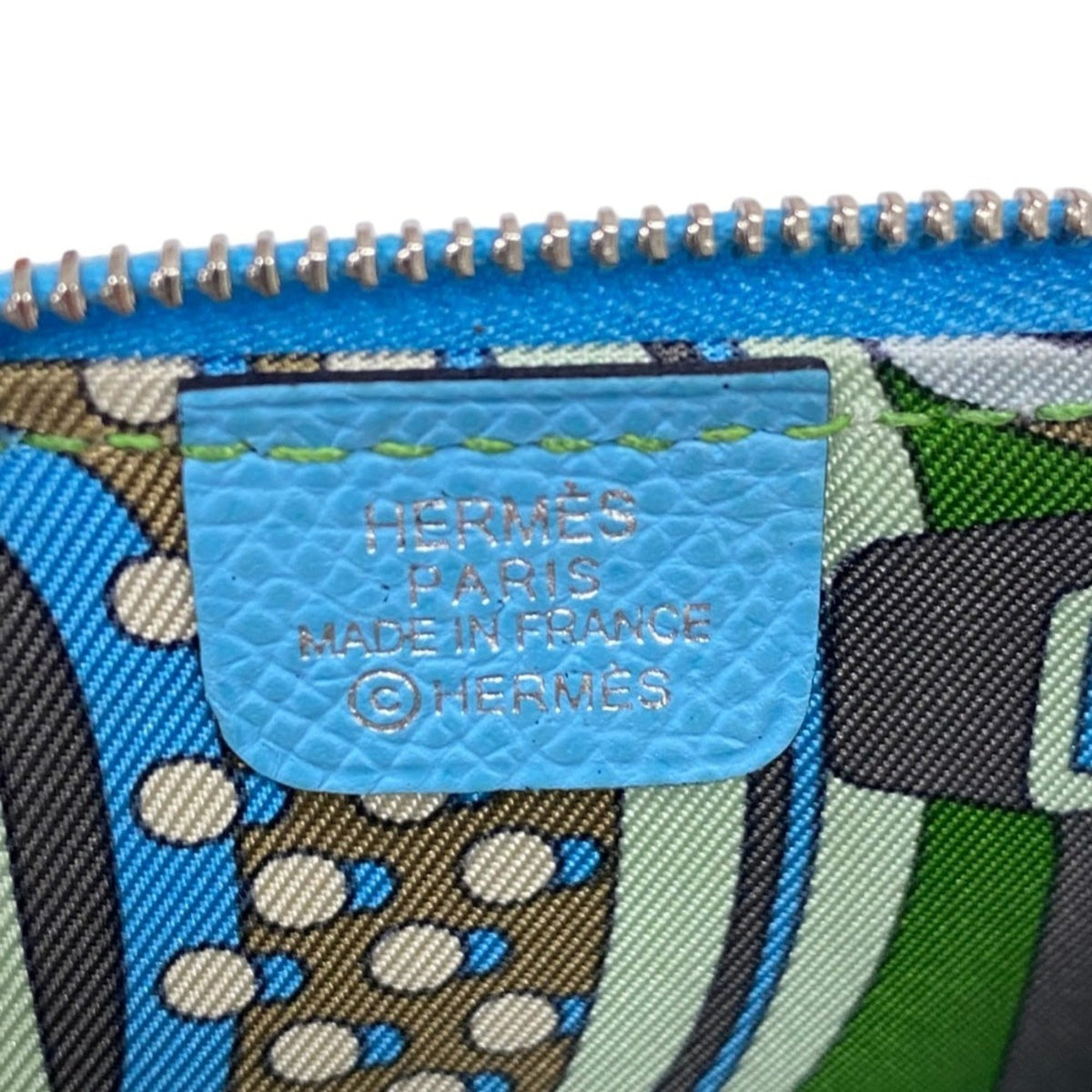 Hermes Blue Epsom Leather Coin Purse/Coin Case (Pre-Owned)