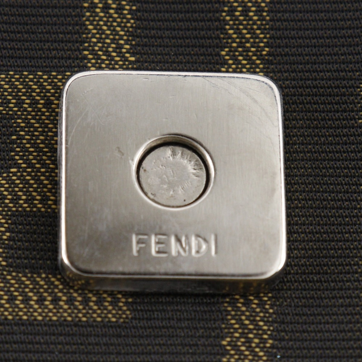 Fendi Brown Nylon Canvas Shoulder Bag (Pre-Owned)