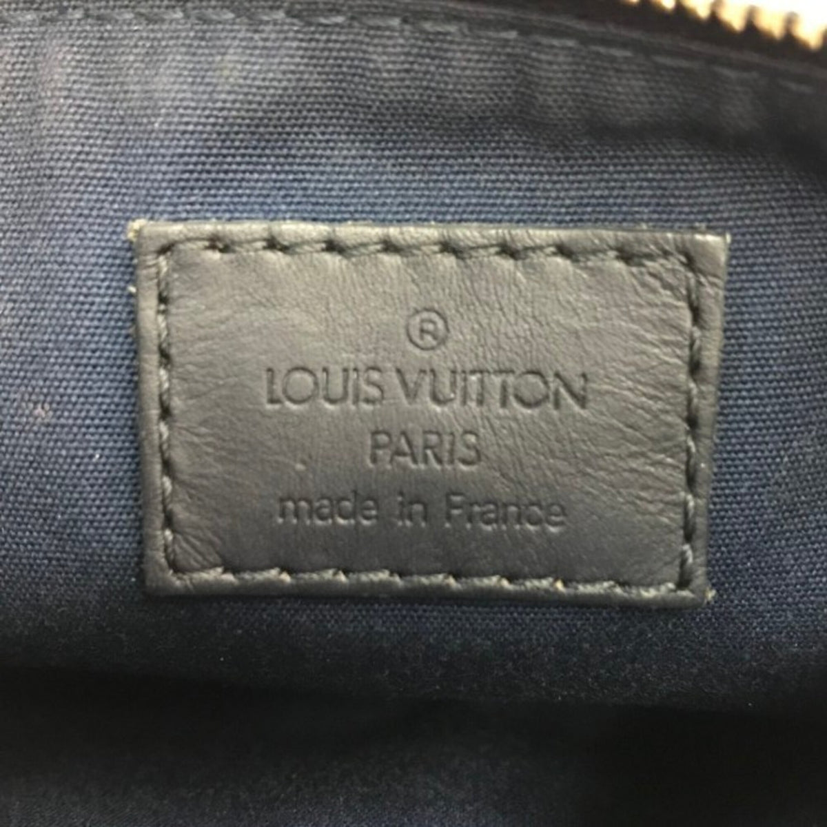 Louis Vuitton Navy Canvas Leather Pouch (Pre-Owned)