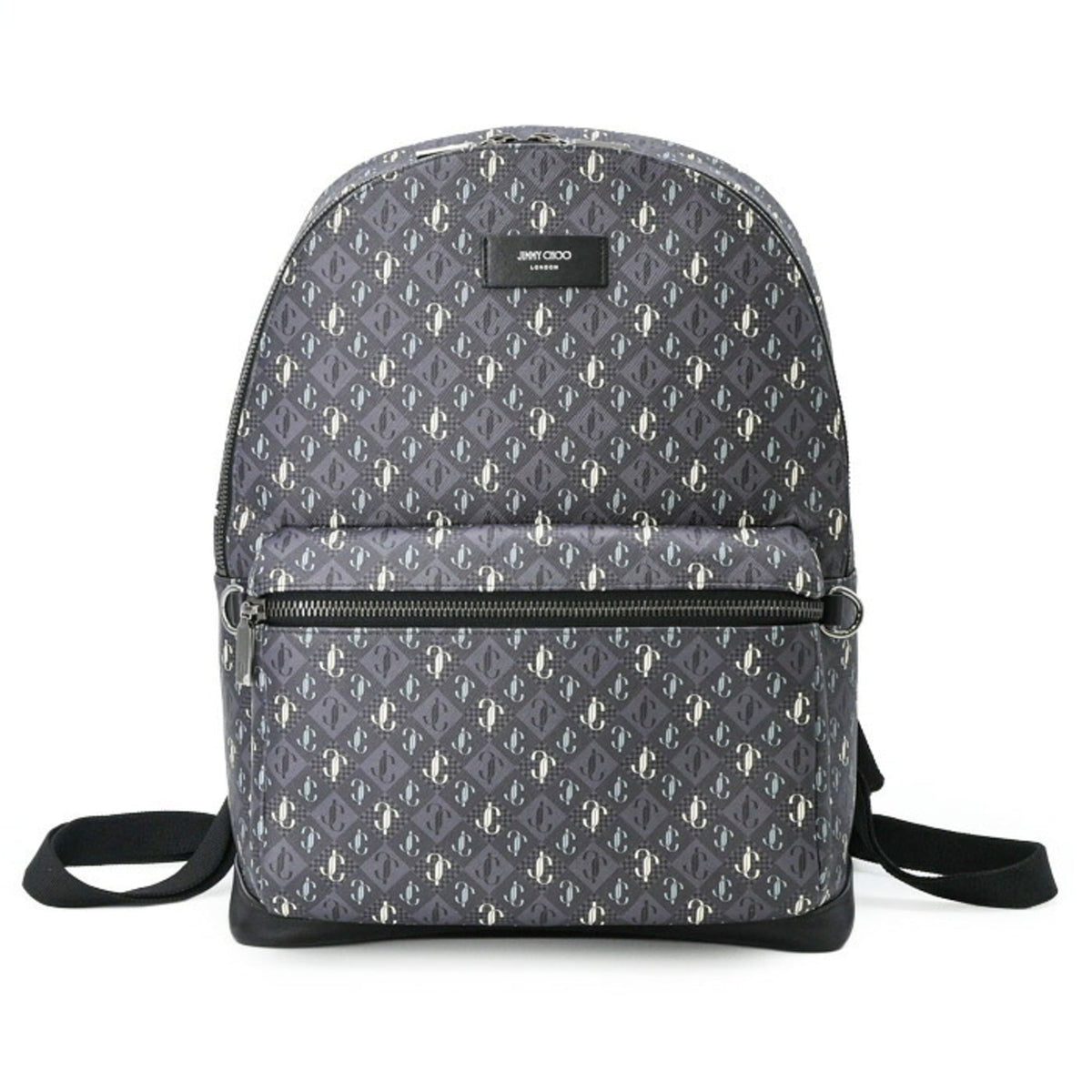 Jimmy Choo Gray Coated Canvas Backpack (Pre-Owned)
