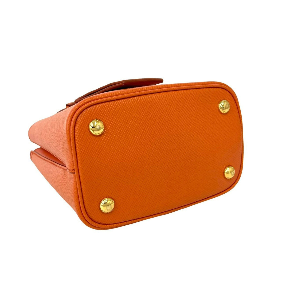 Prada Orange Leather Handbag Shoulder Bag (Pre-Owned)
