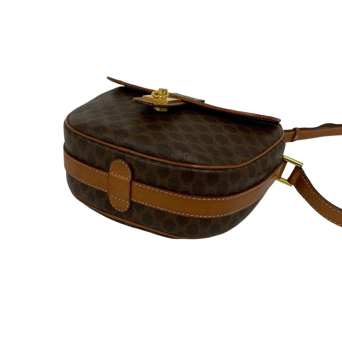 Celine Brown Leather Pvc Pochette Shoulder Bag (Pre-Owned)
