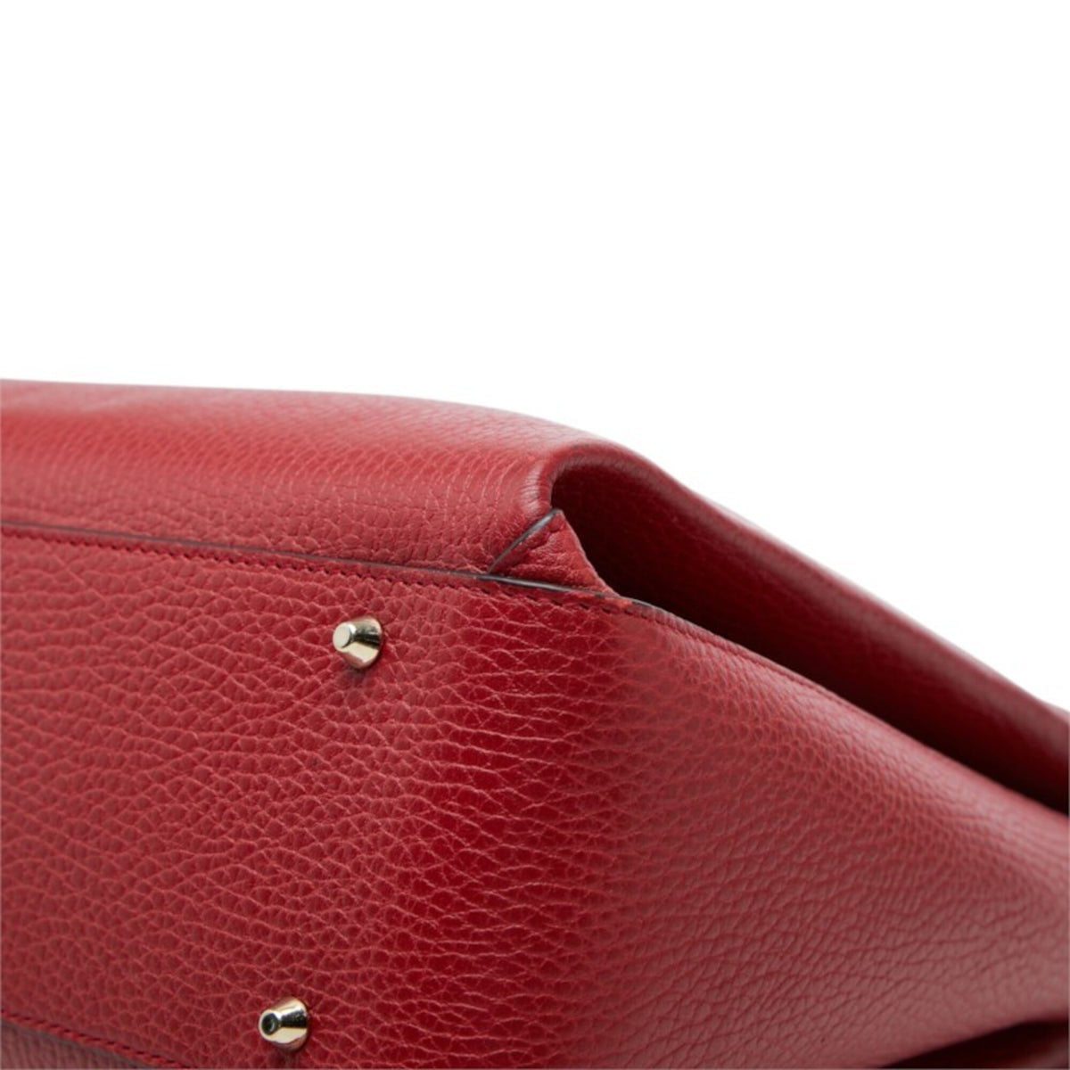 Gucci Red Color Leather Handbag Shoulder Bag (Pre-Owned)