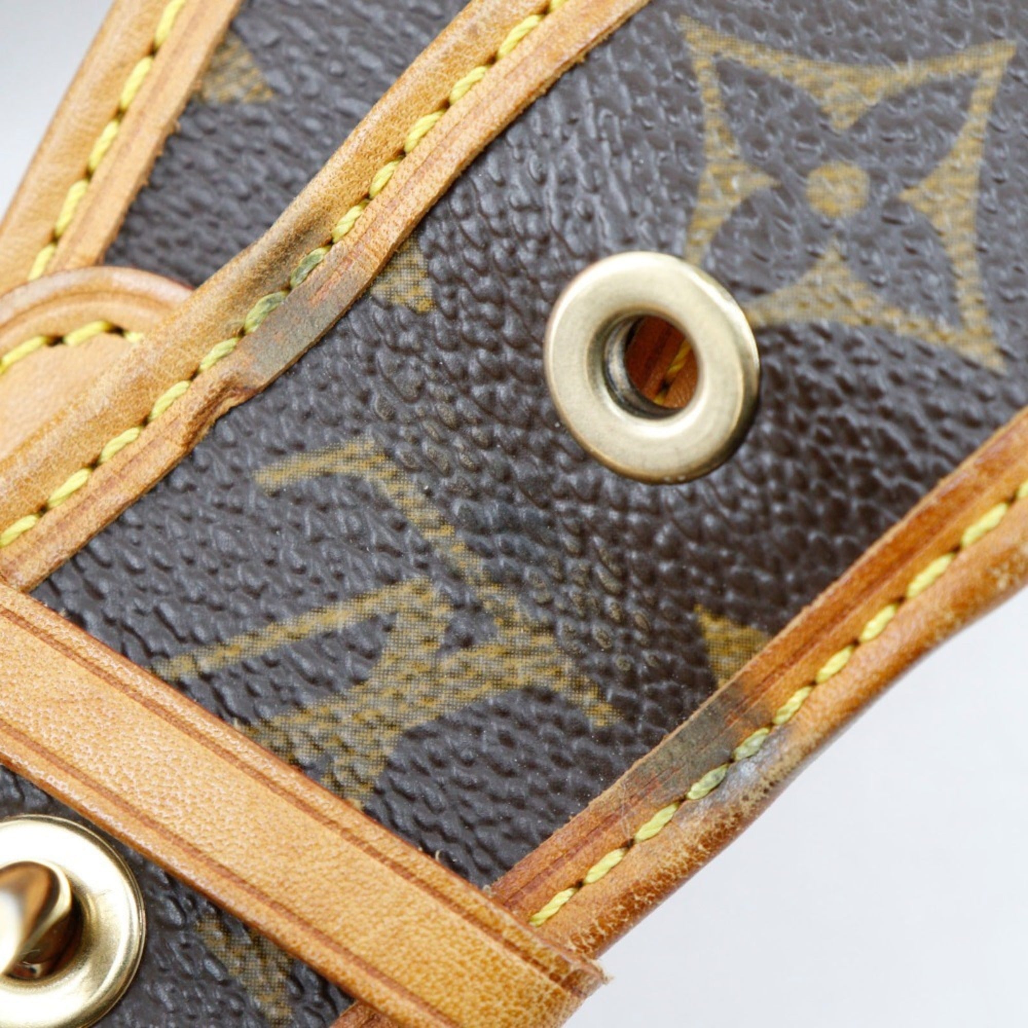 Louis Vuitton Brown Galle Orange Monogram Perforated Shoulder Bag (Pre-Owned)