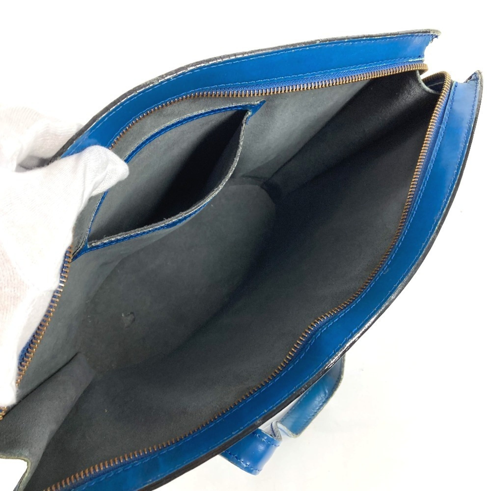Louis Vuitton Blue Toledo Blue Epi Leather Shoulder Bag Tote Bag (Pre-Owned)