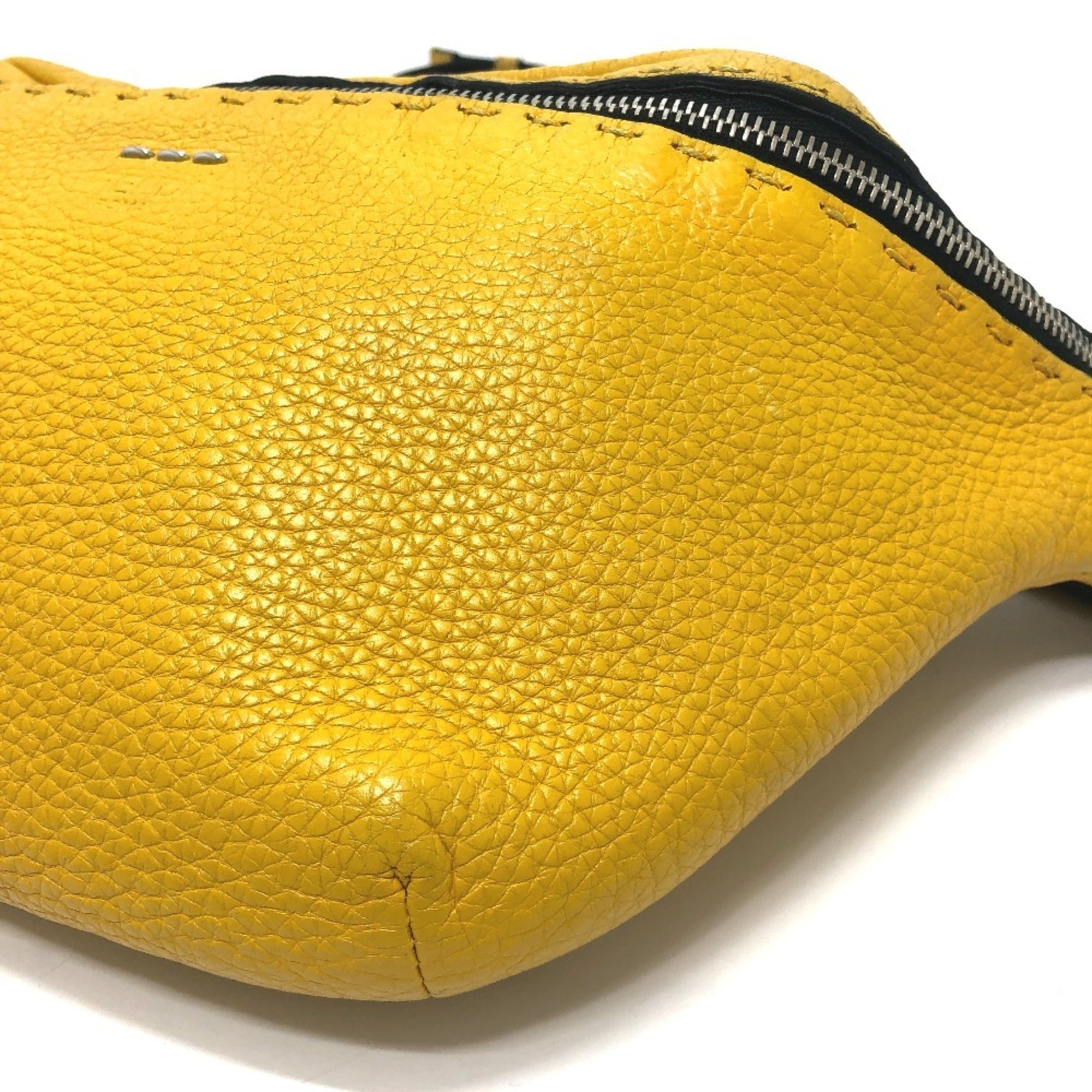 Fendi Yellow Leather Sling Bag (Pre-Owned)