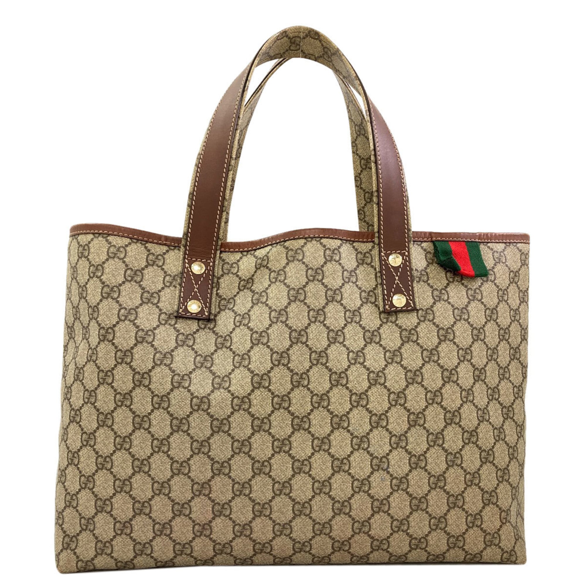 Gucci Brown Pvc Tote Bag (Pre-Owned)
