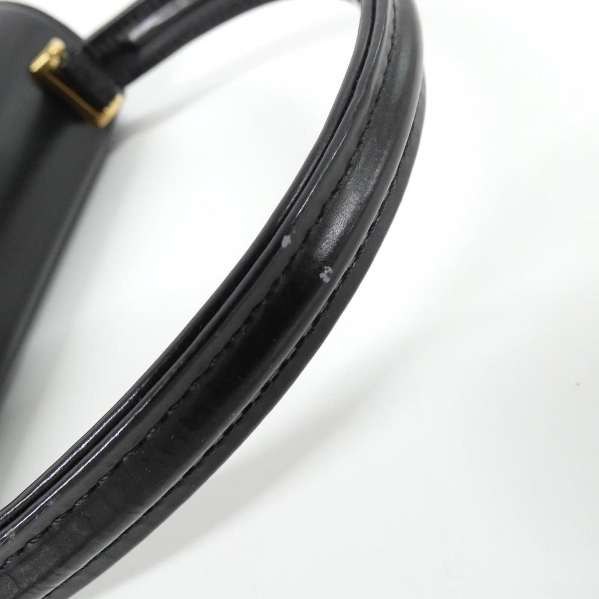 Louis Vuitton Black Leather Handbag (Pre-Owned)