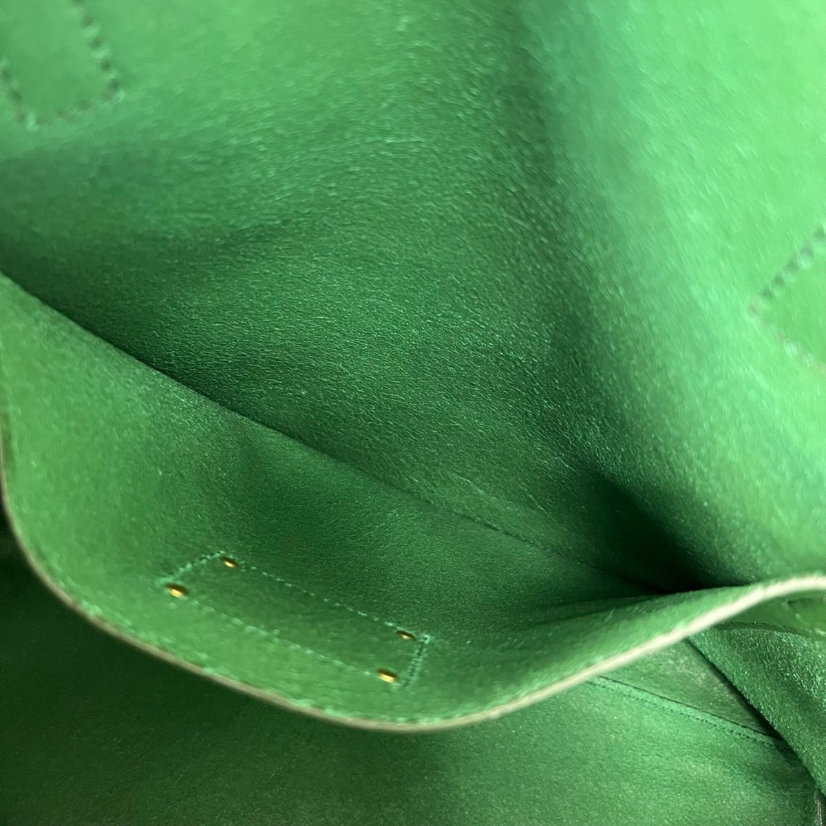 Prada Green Leather Shoulder Bag Tote Bag (Pre-Owned)