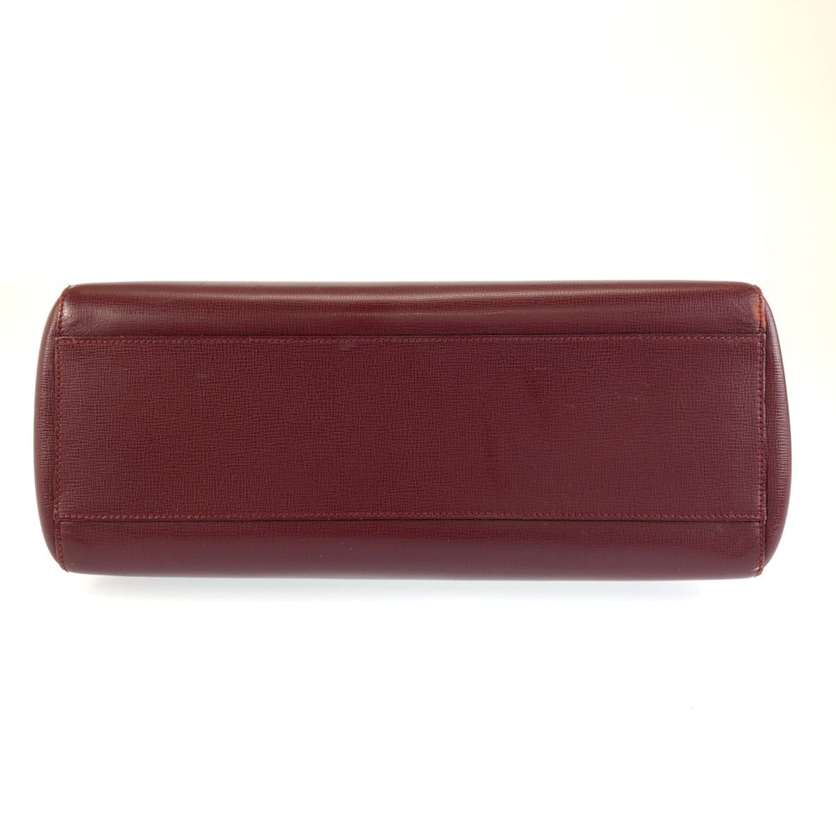 Cartier Bordeaux Wine Red Leather Shoulder Bag (Pre-Owned)