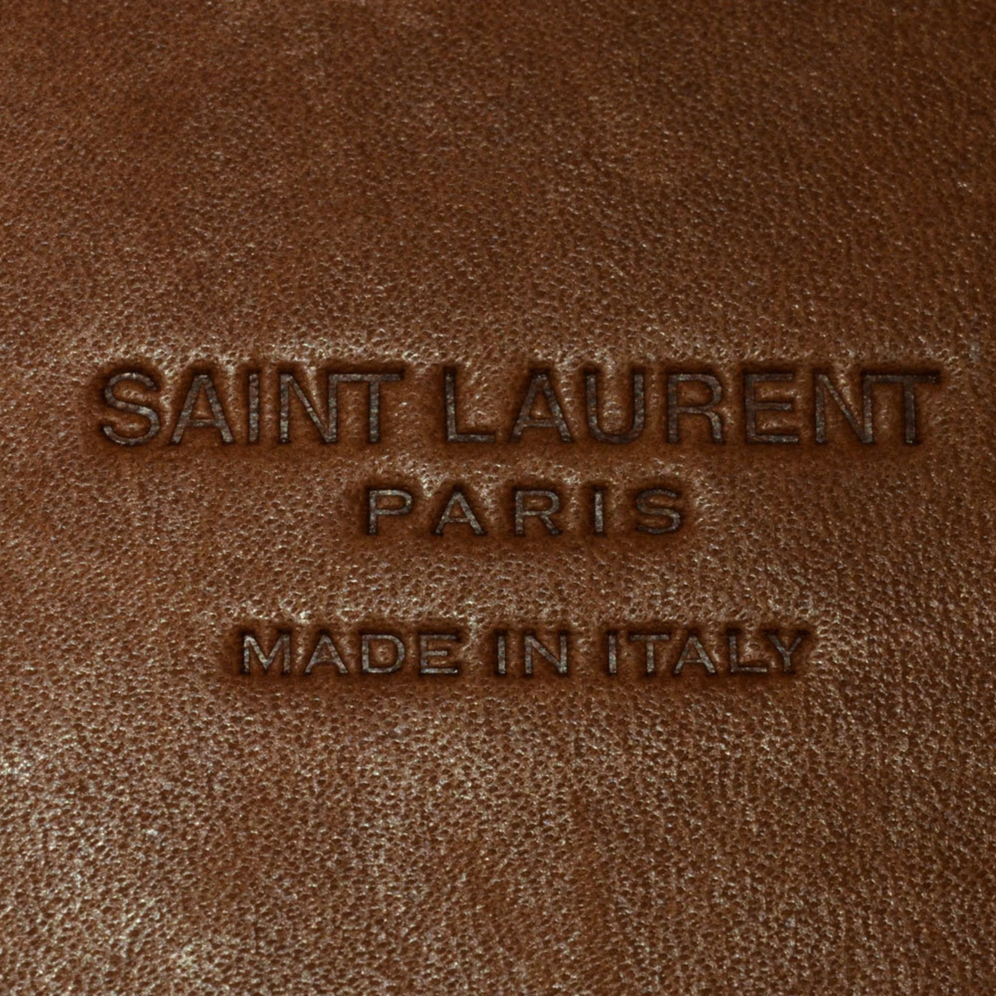 Saint Laurent Beige Leather Leather Handbag Shoulder Bag (Pre-Owned)