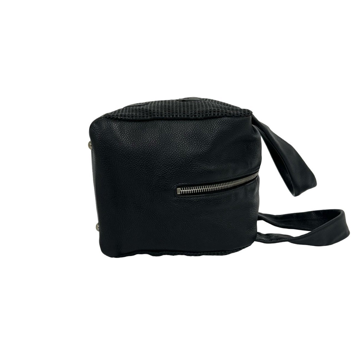 Chanel Black Leather Boston Bag Handbag Tote Bag (Pre-Owned)