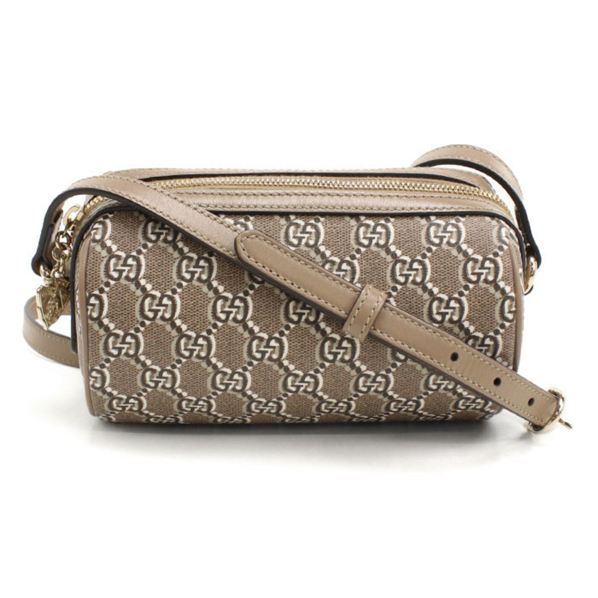 Gucci Beige Pvc Leather Shoulder Bag (Pre-Owned)