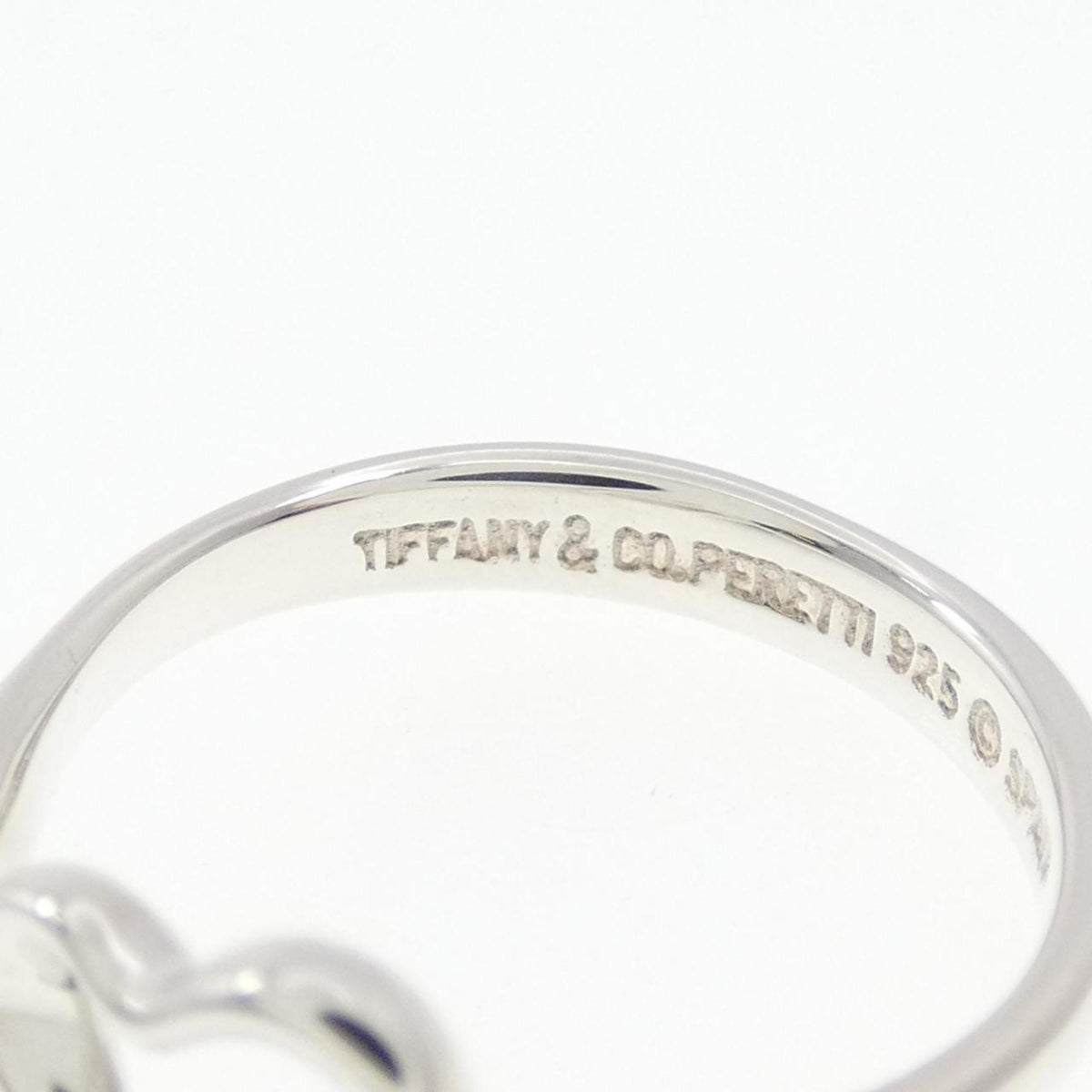 Tiffany Open Heart Silver 925 Band Ring (Pre-Owned)