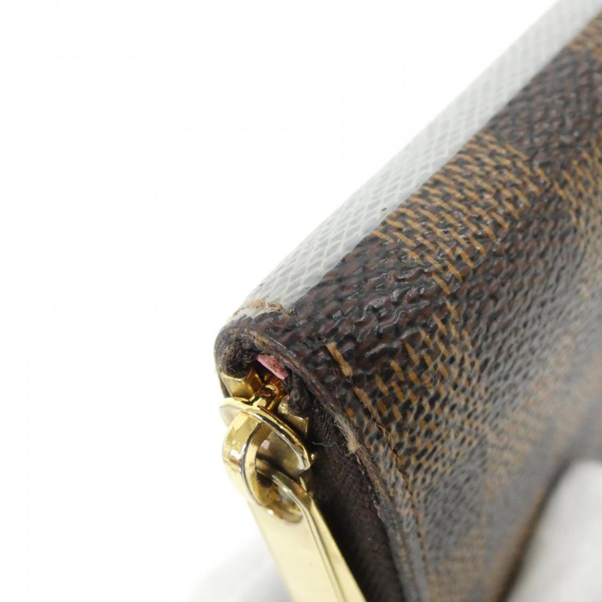 Louis Vuitton Damier Ebene Coated Canvas Coin Purse/Coin Case (Pre-Owned)