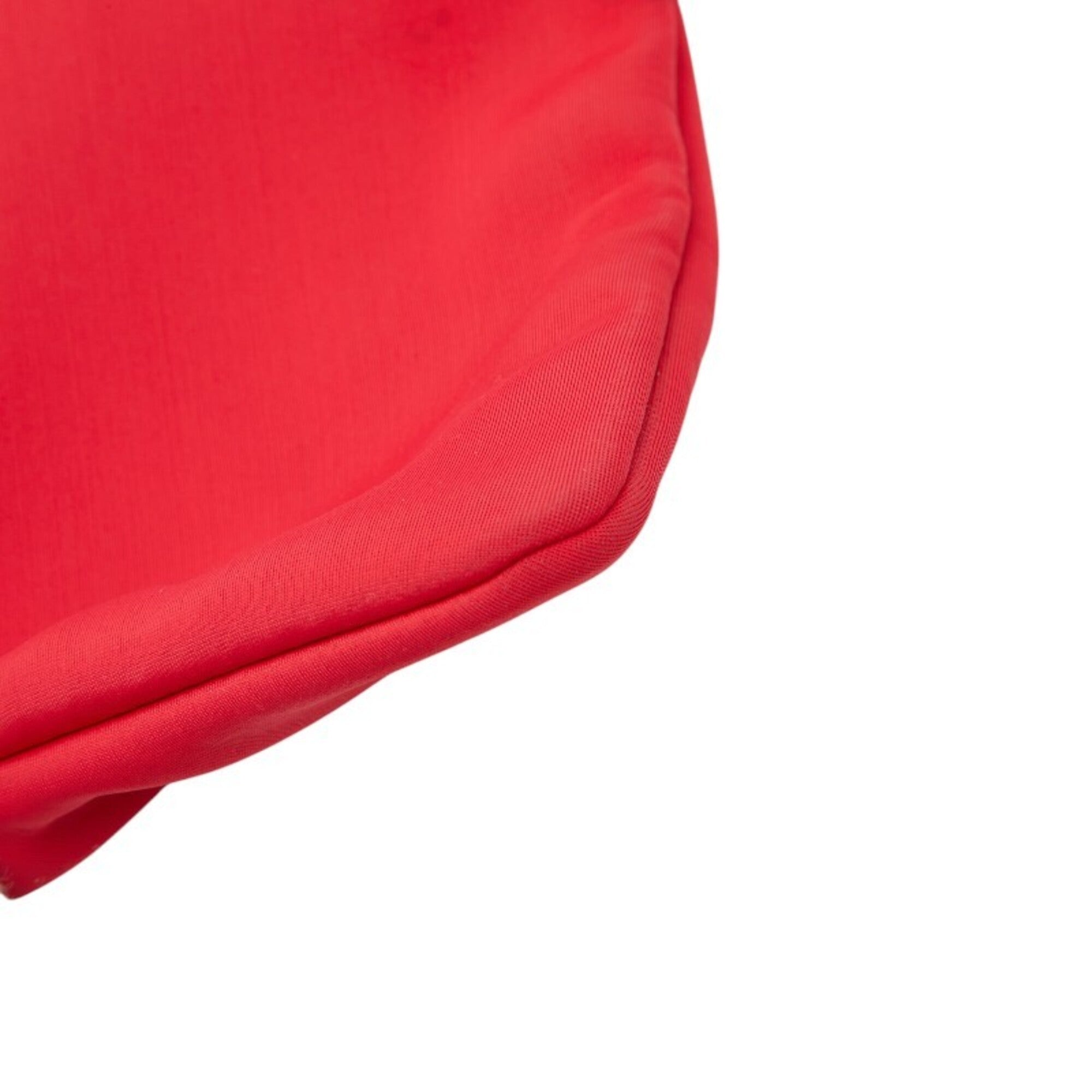 Hermes Red Color White Polyamide Clutch Bag Handbag Pouch (Pre-Owned)