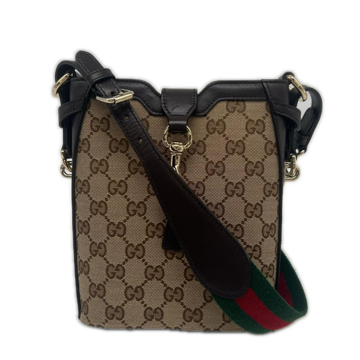 Gucci Gg Canvas Beige Brown Multi-Color Gg Canvas Shoulder Bag (Pre-Owned)