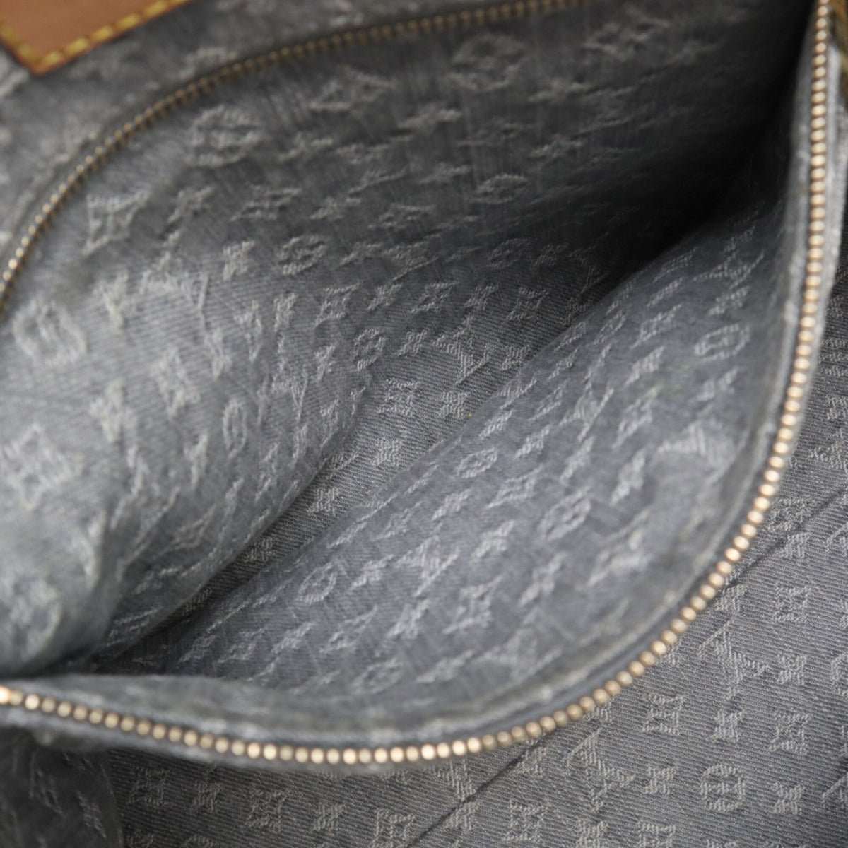 Louis Vuitton Beige Blue Cotton Handbag (Pre-Owned)
