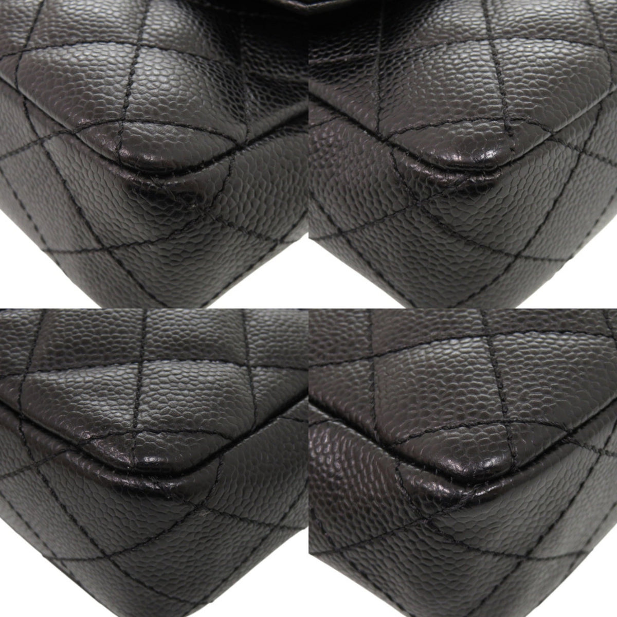 Chanel Black Grained Calfskin Shoulder Bag (Pre-Owned)