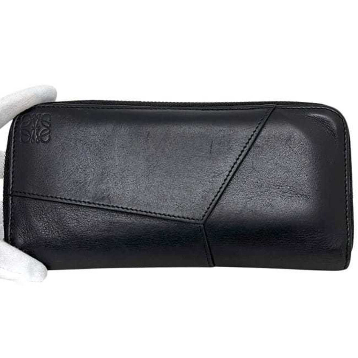 Loewe Black Leather Long Wallet (Bi-Fold) (Pre-Owned)