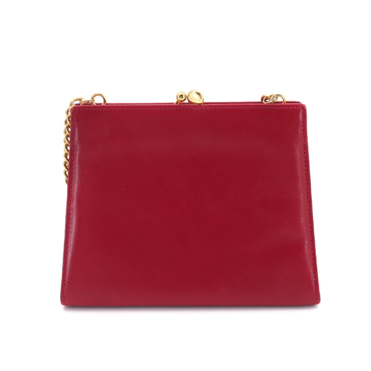 Salvatore Ferragamo Red Color Leather Shoulder Bag (Pre-Owned)