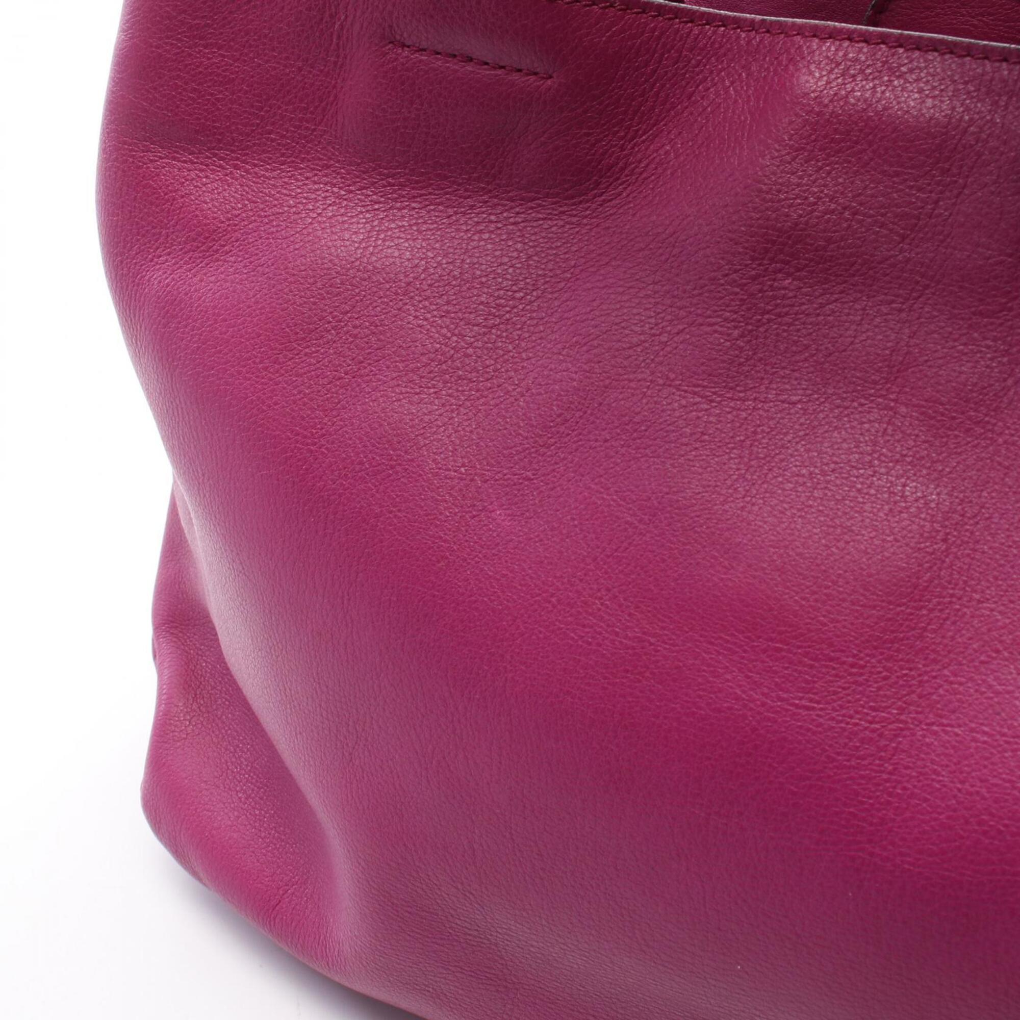Salvatore Ferragamo Purple Leather Tote Bag (Pre-Owned)