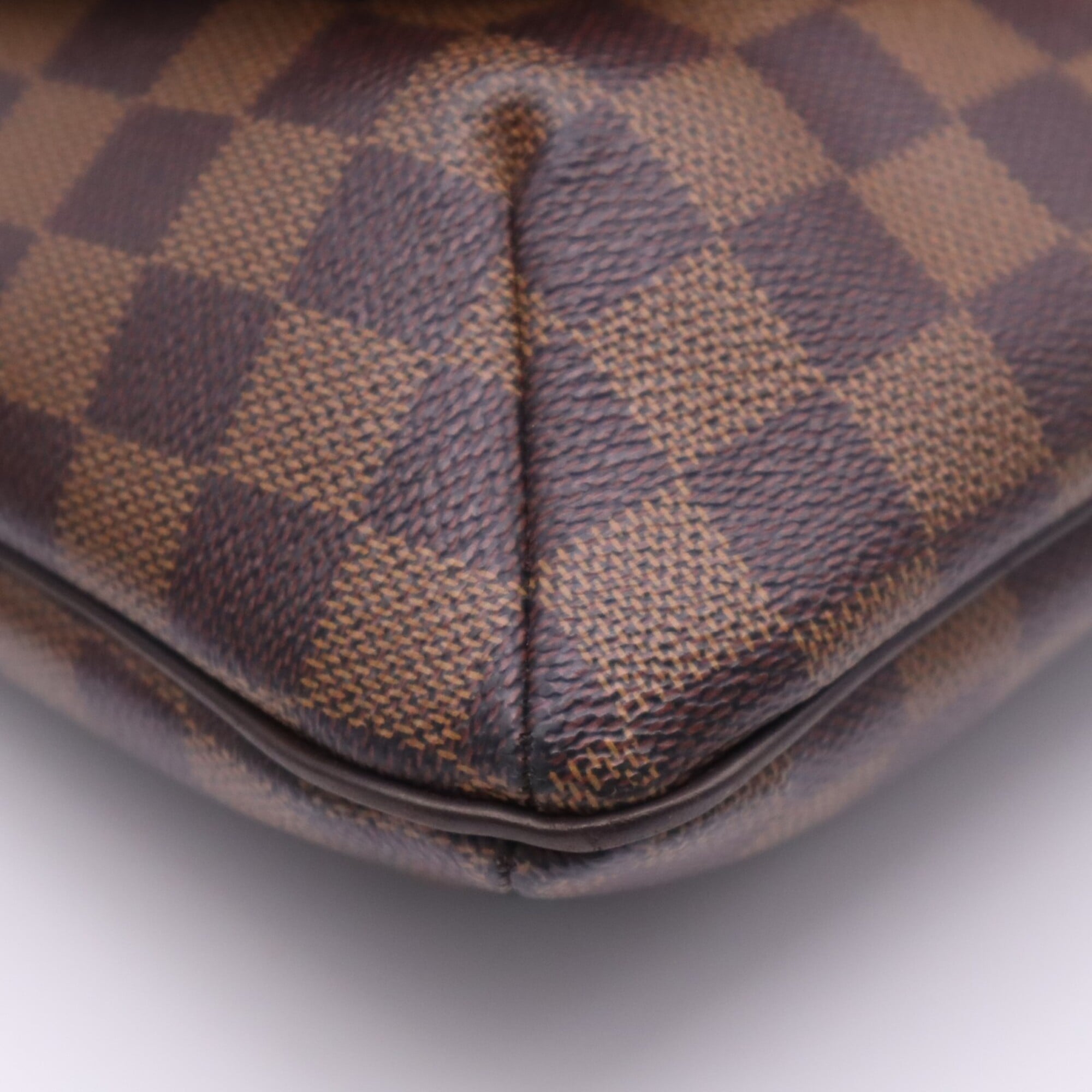 Louis Vuitton Damier Beige Brown Coated Canvas Leather Handbag (Pre-Owned)