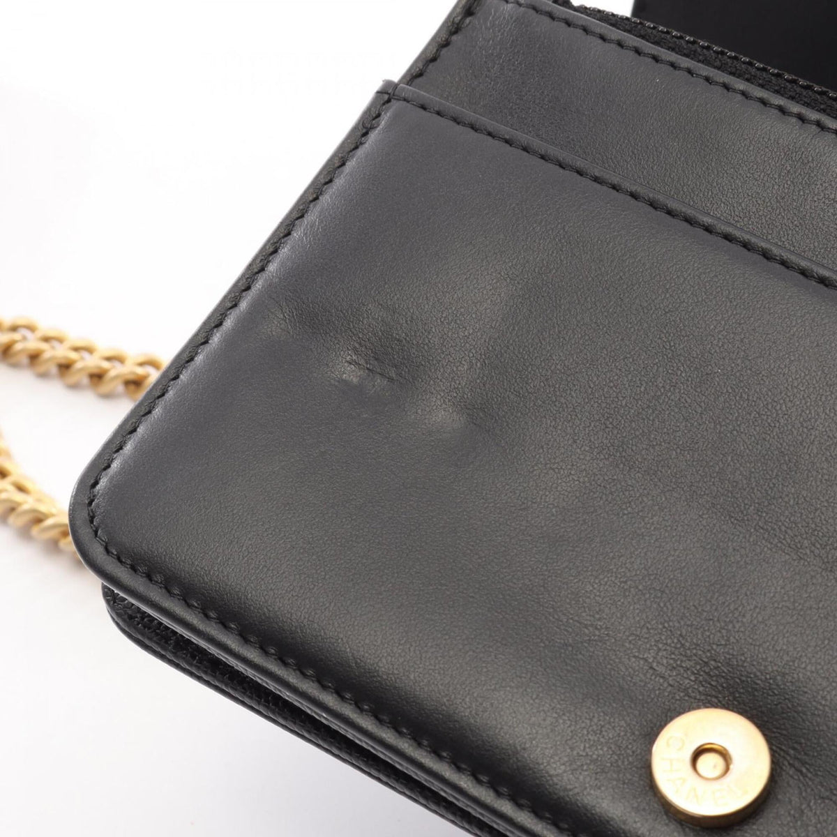 Chanel Black Grained Calfskin Handbag Shoulder Bag (Pre-Owned)