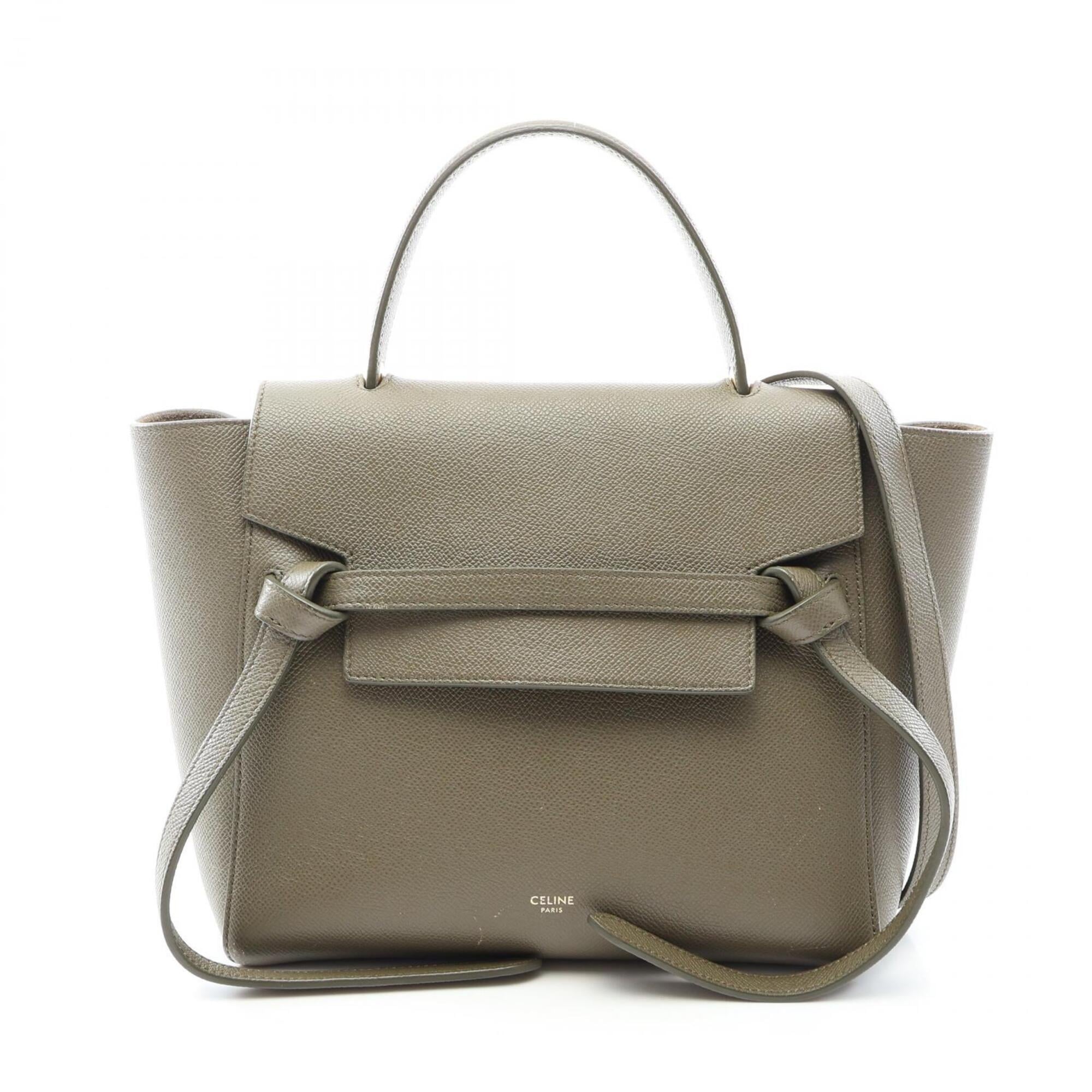 Celine Khaki Leather Handbag (Pre-Owned)