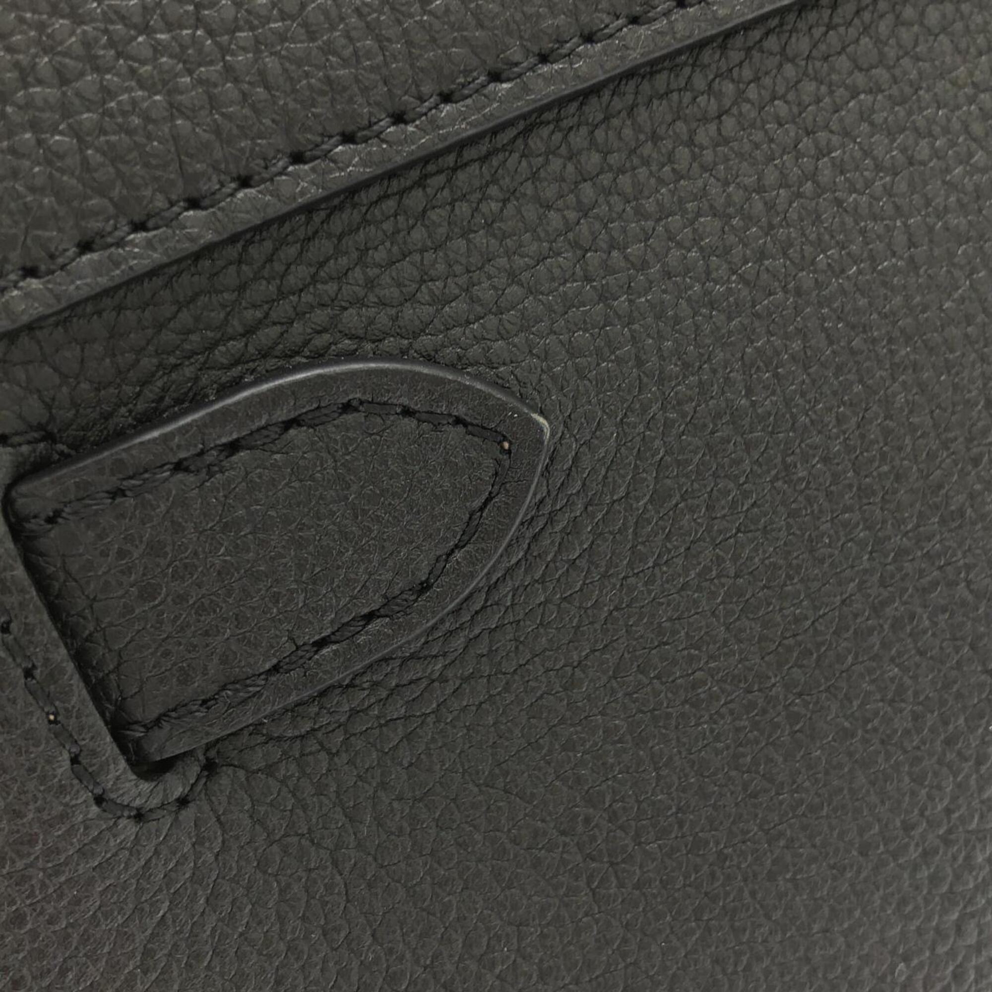 Louis Vuitton Black Leather Handbag (Pre-Owned)