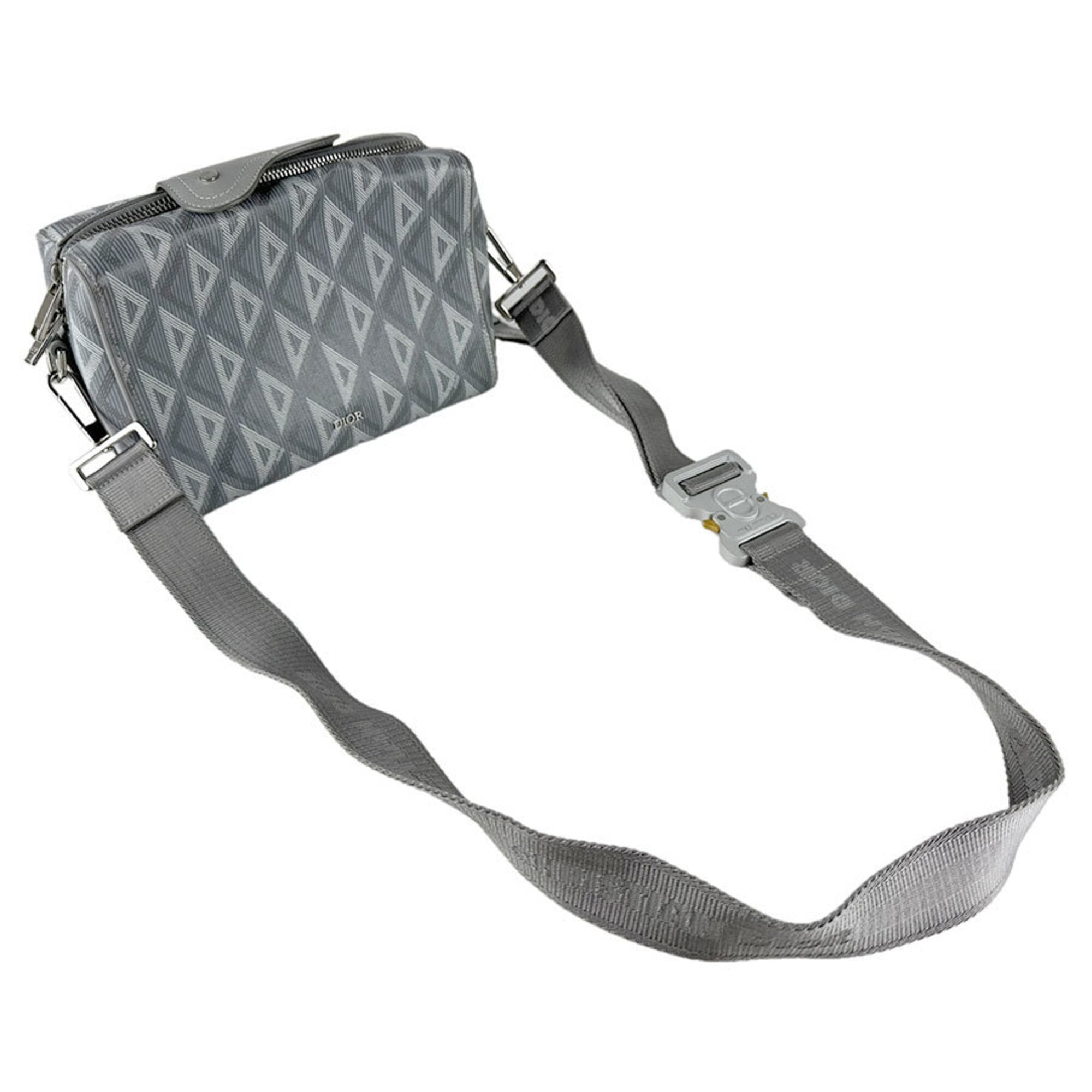 Christian Dior Gray Pvc Leather Shoulder Bag (Pre-Owned)