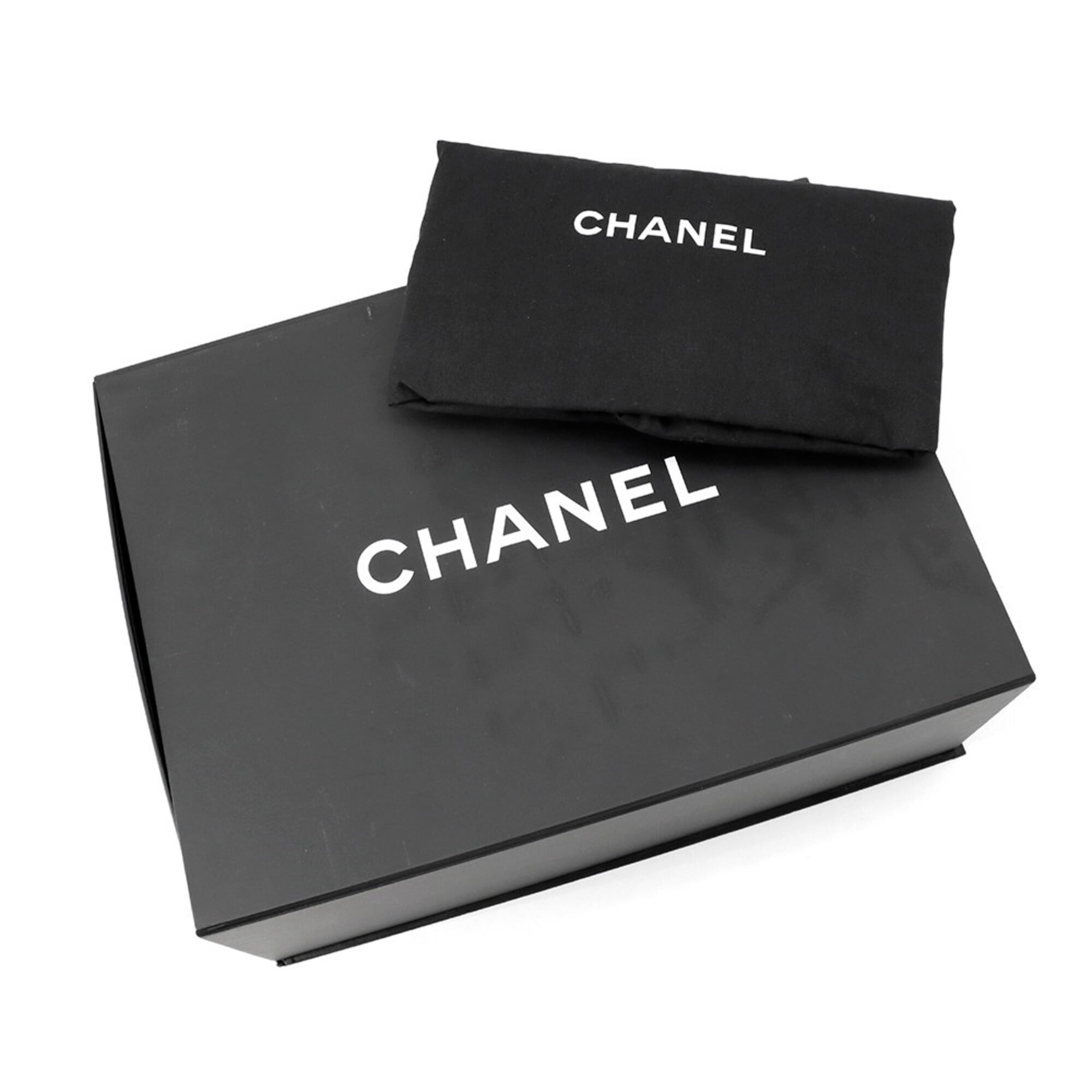 Chanel Matelasse Black Ivory Nylon Leather Handbag Tote Bag (Pre-Owned)