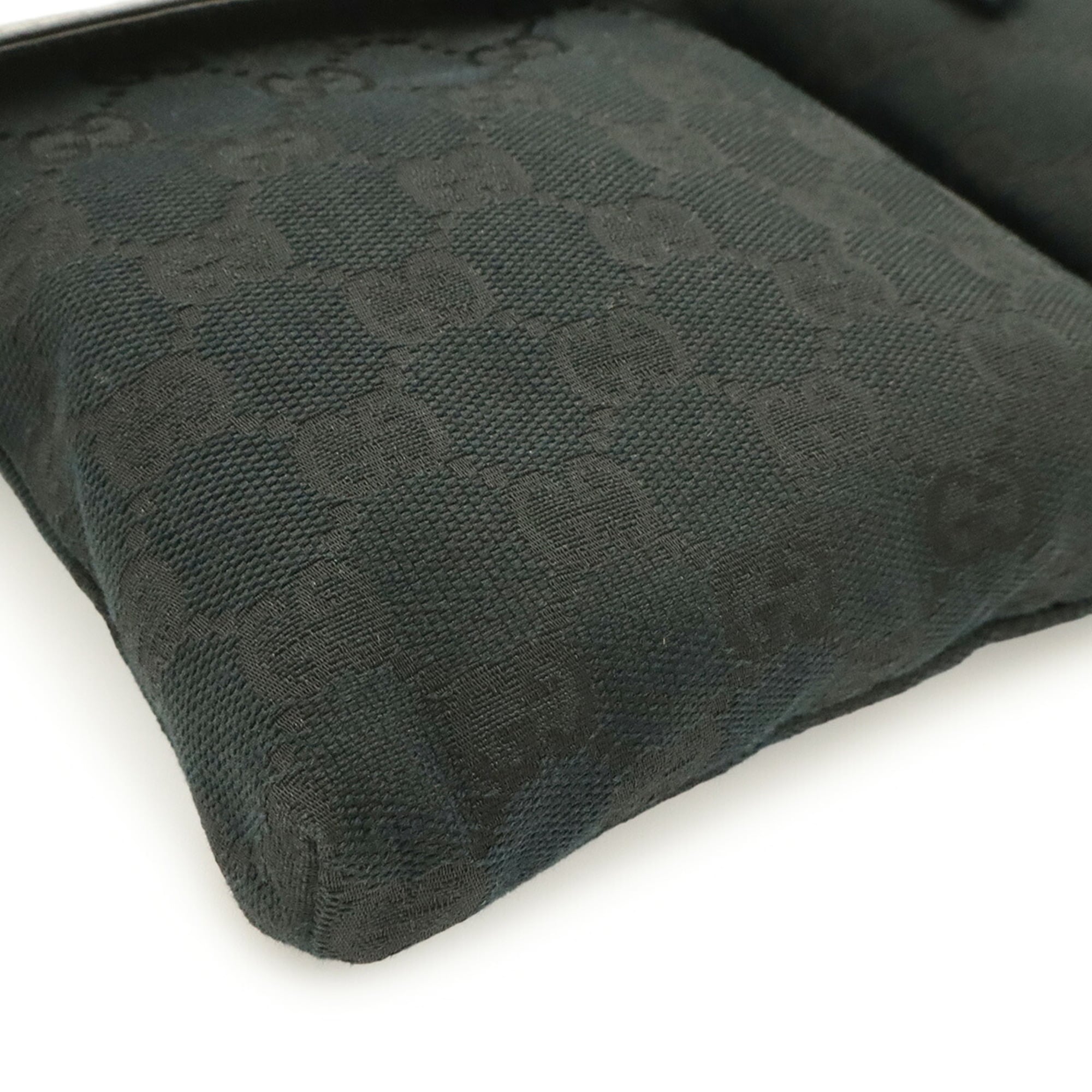 Gucci Black Canvas Leather Fanny Pack (Pre-Owned)