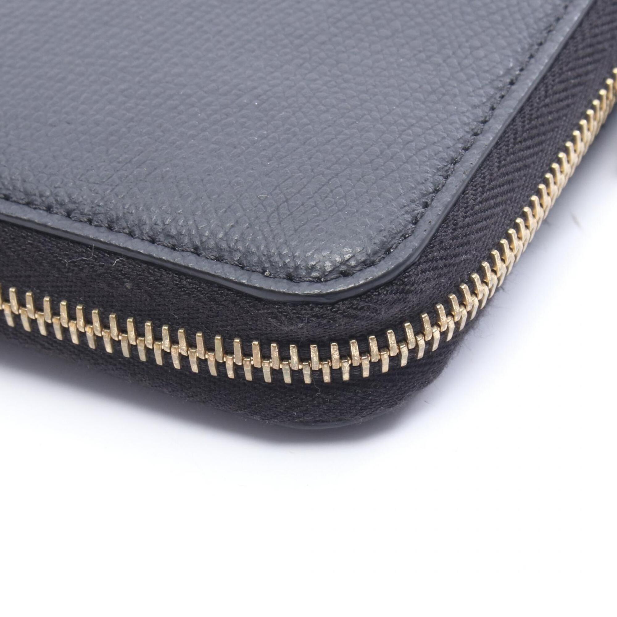 Fendi Black Leather Long Wallet (Bi-Fold) (Pre-Owned)