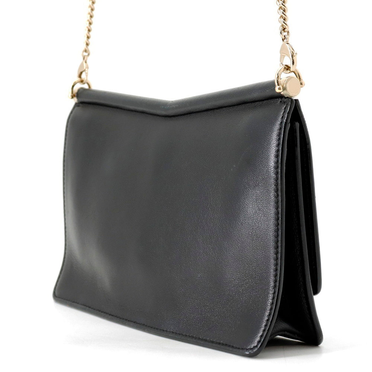 Jimmy Choo Black Leather Handbag Shoulder Bag (Pre-Owned)