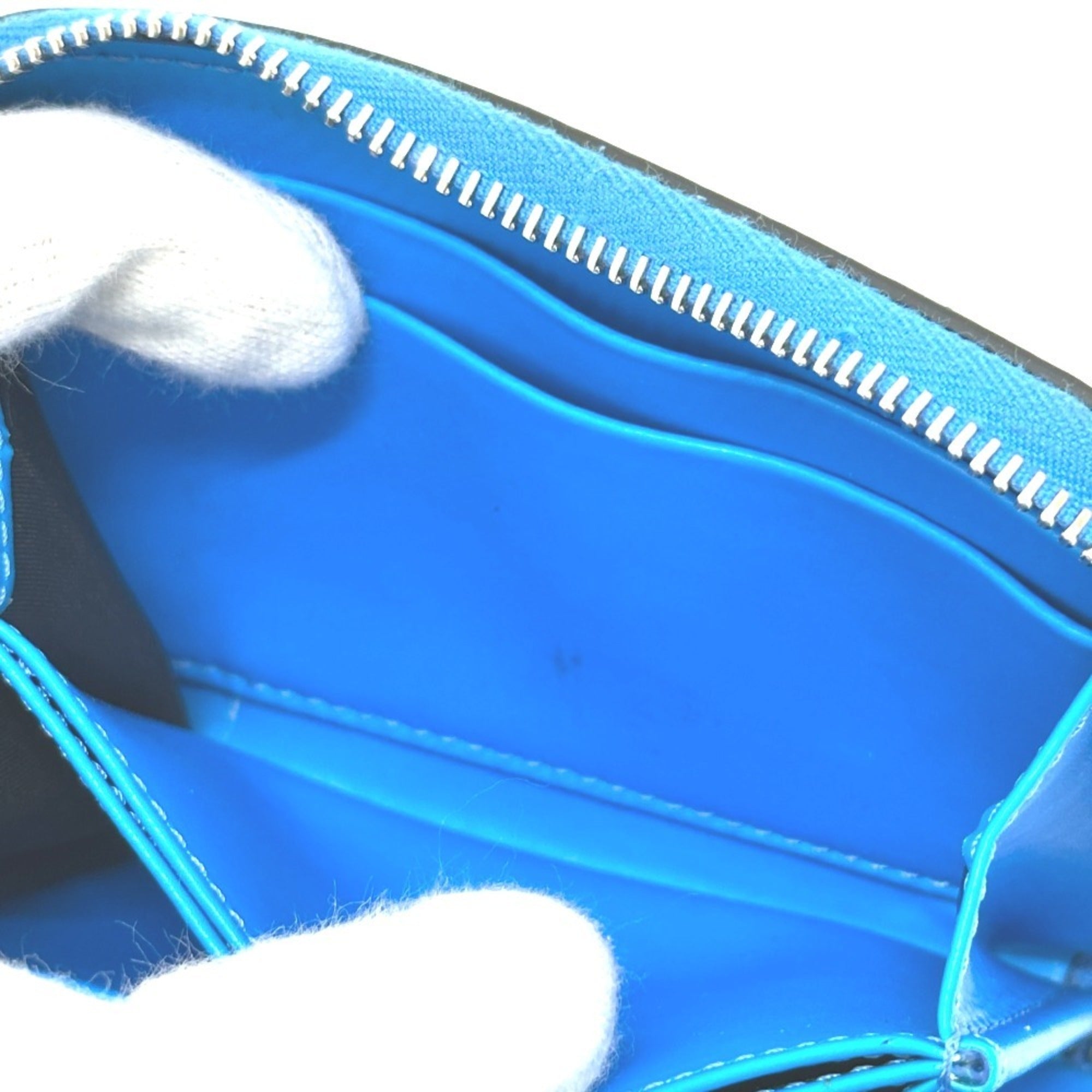 Valentino Blue Leather Long Wallet (Bi-Fold) (Pre-Owned)