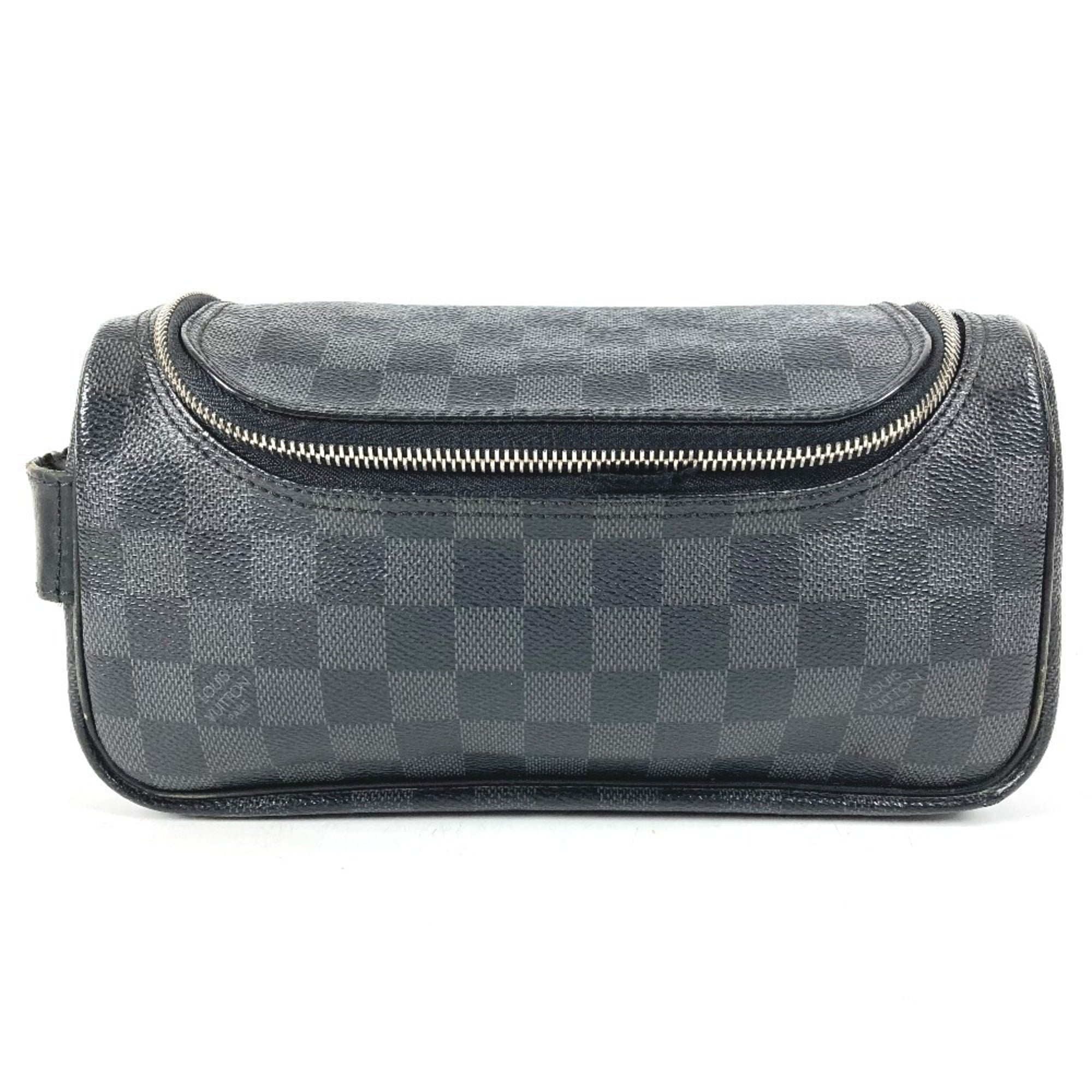 Louis Vuitton Black Damier Graphite Clutch Bag Handbag Pouch (Pre-Owned)