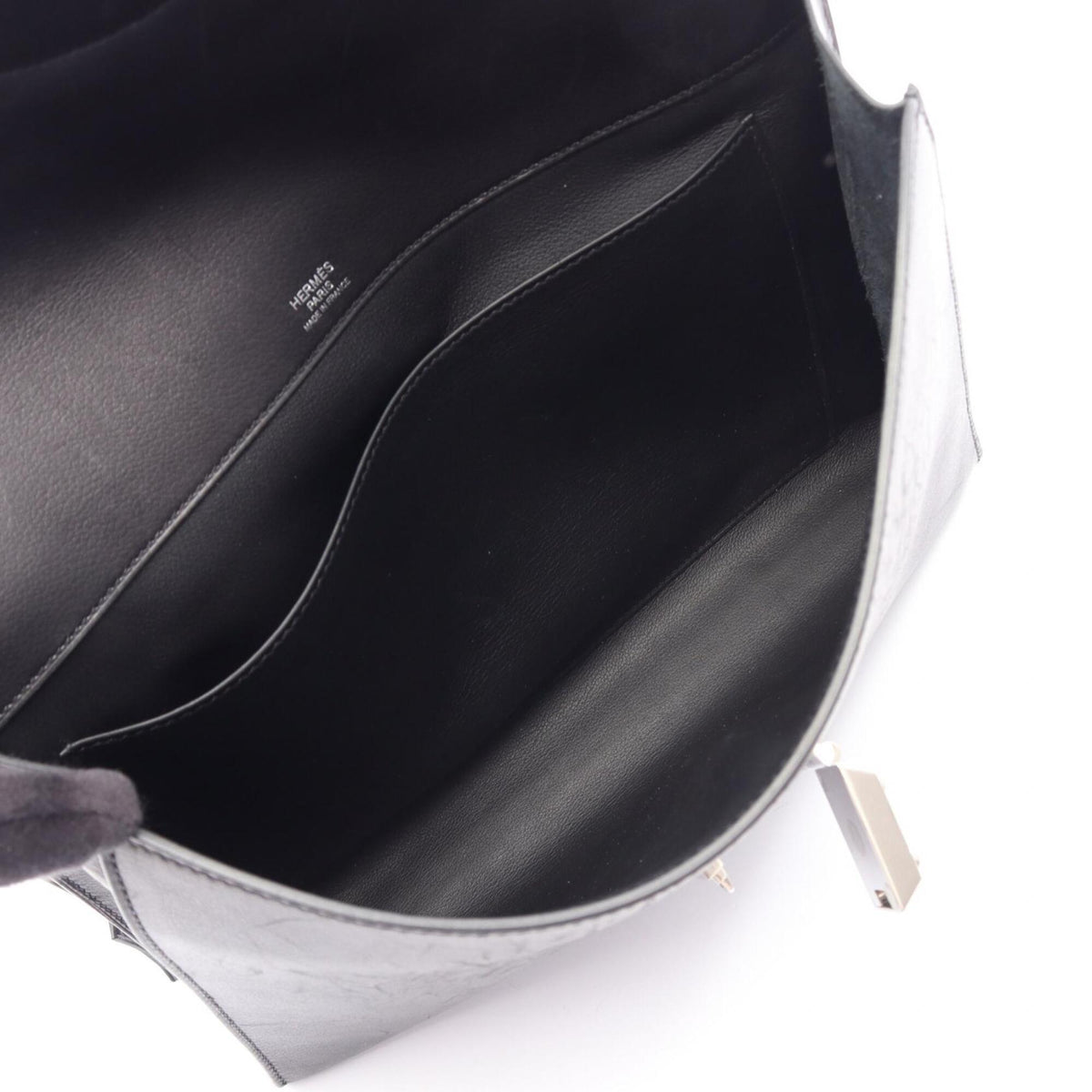 Hermes Black Leather Shoulder Bag (Pre-Owned)