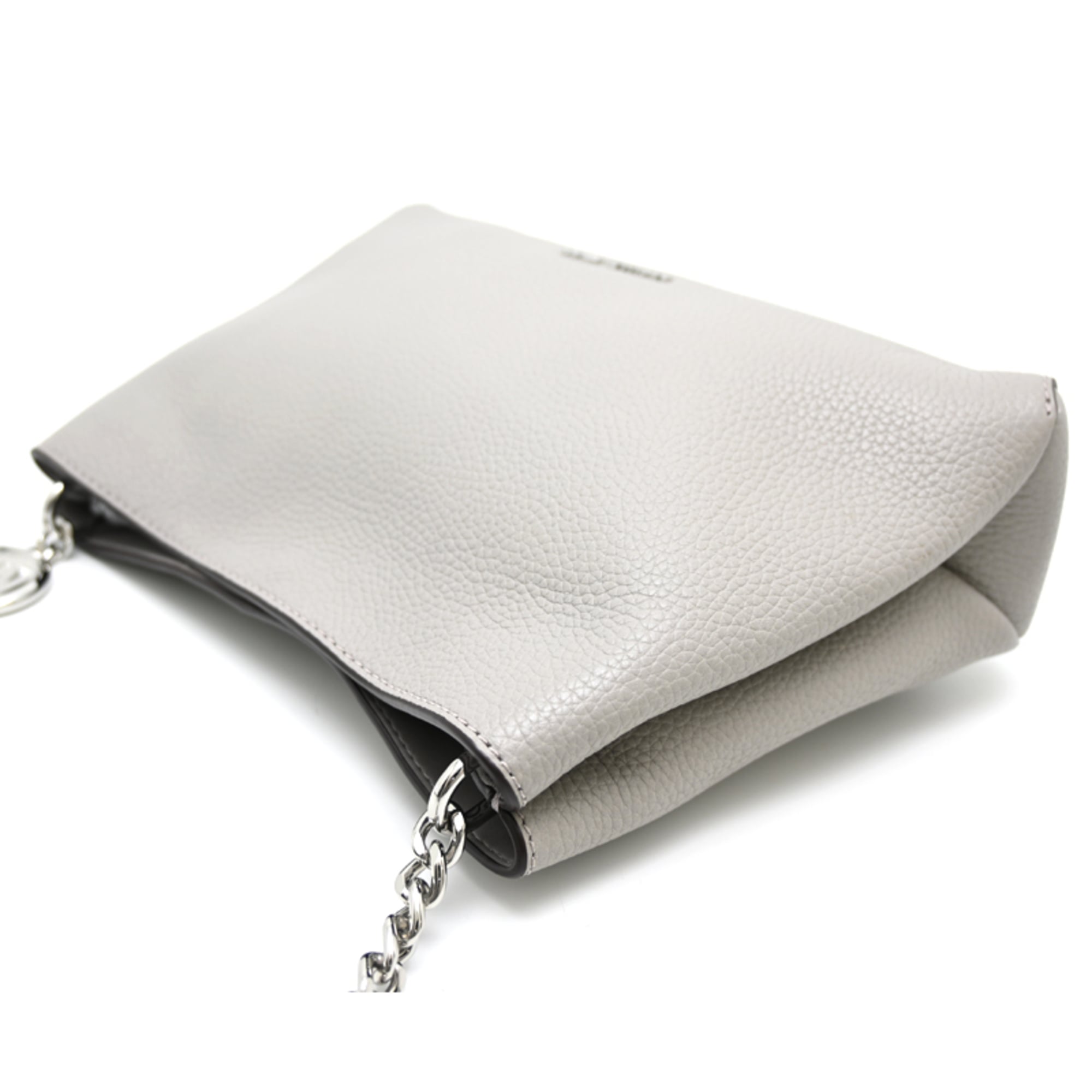 Michael Kors Gray Leather Shoulder Bag (Pre-Owned)